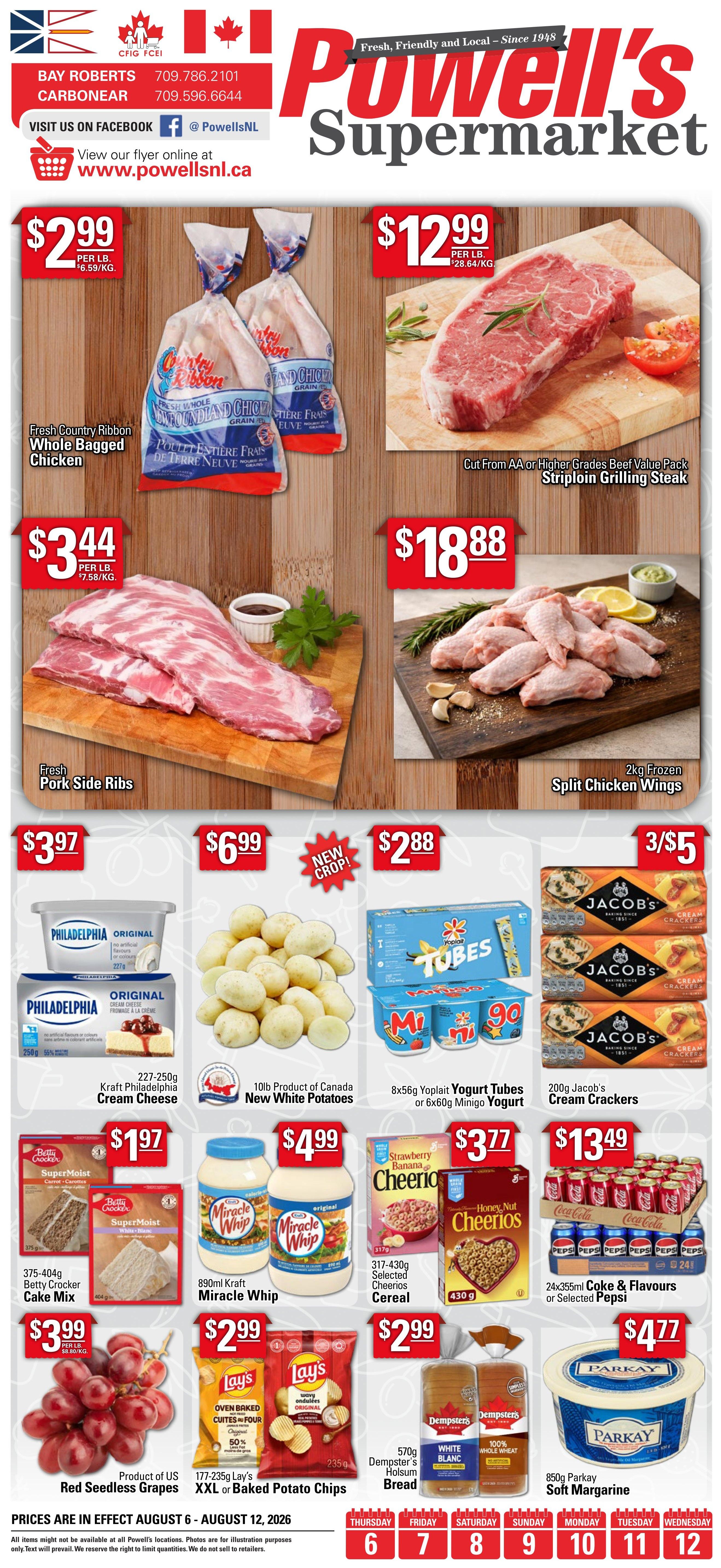 Powell's Supermarket Flyer August 6 to 12