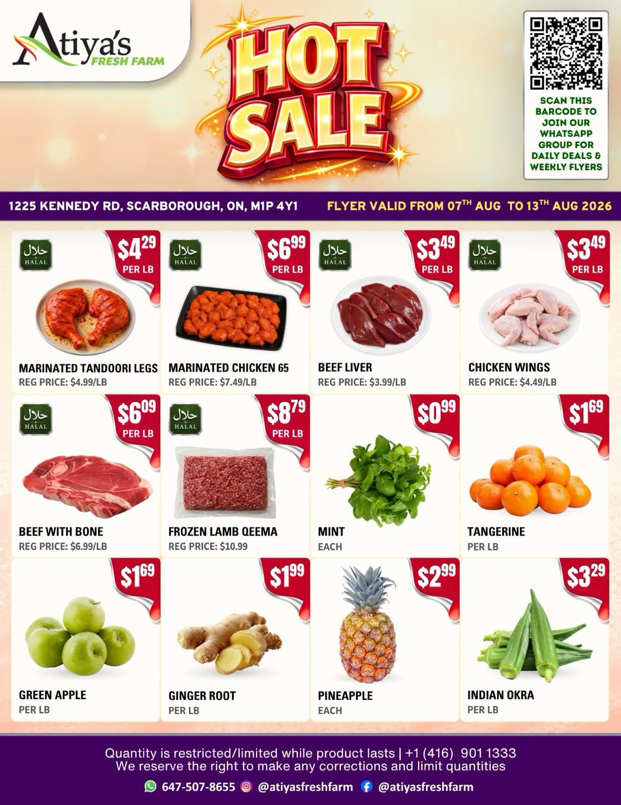 Atiya's Fresh Farm Flyer August 7 to 13