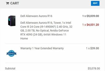 DellRefurbished.ca: REF Dell Alienware Aurora R16 Desktop RTX 4090