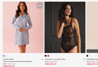 La Vie en Rose Canada Promotions: Buy 1, Get 2 FREE Cotton Pajamas + 2 for $10 Nightwear T-Shirts + Summer Sale