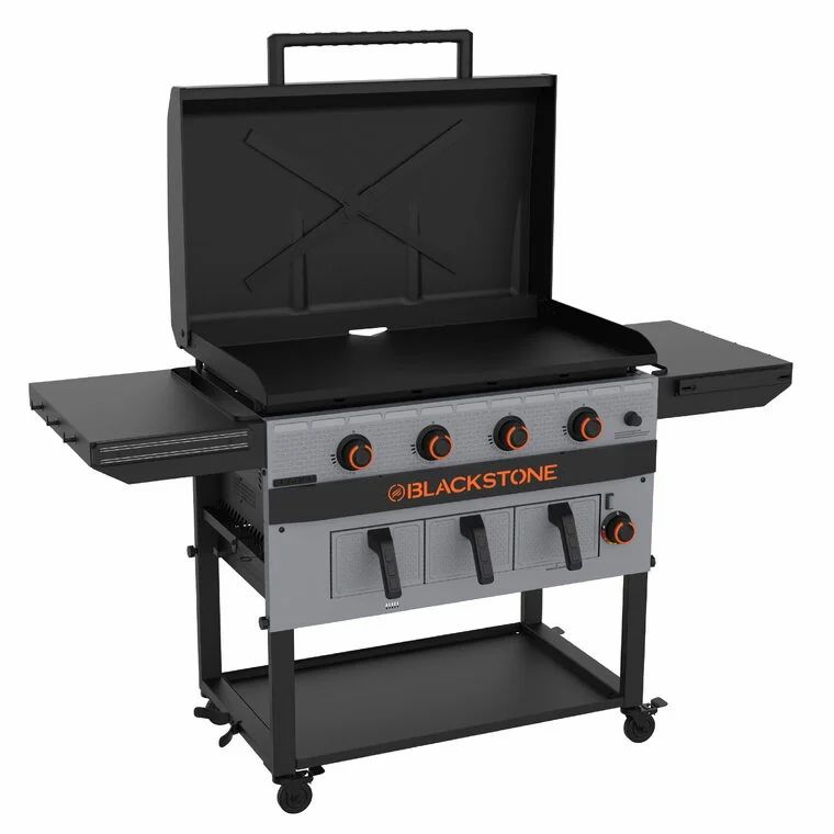 Walmart: Blackstone Bronco Outdoor Combo Griddle with Air Fryer, 4-Burner 36" Propane Flat top Grill with Hood, Gray $498