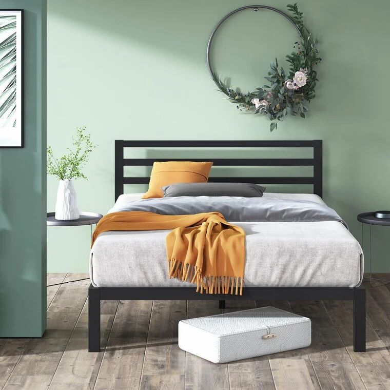 Walmart: Zinus Mia Queen Metal Platform Bed Frame with Headboard, No Box Spring Needed $50 Walmart: Zinus Mia Queen Metal Platform Bed Frame with Headboard, No Box Spring Needed $50