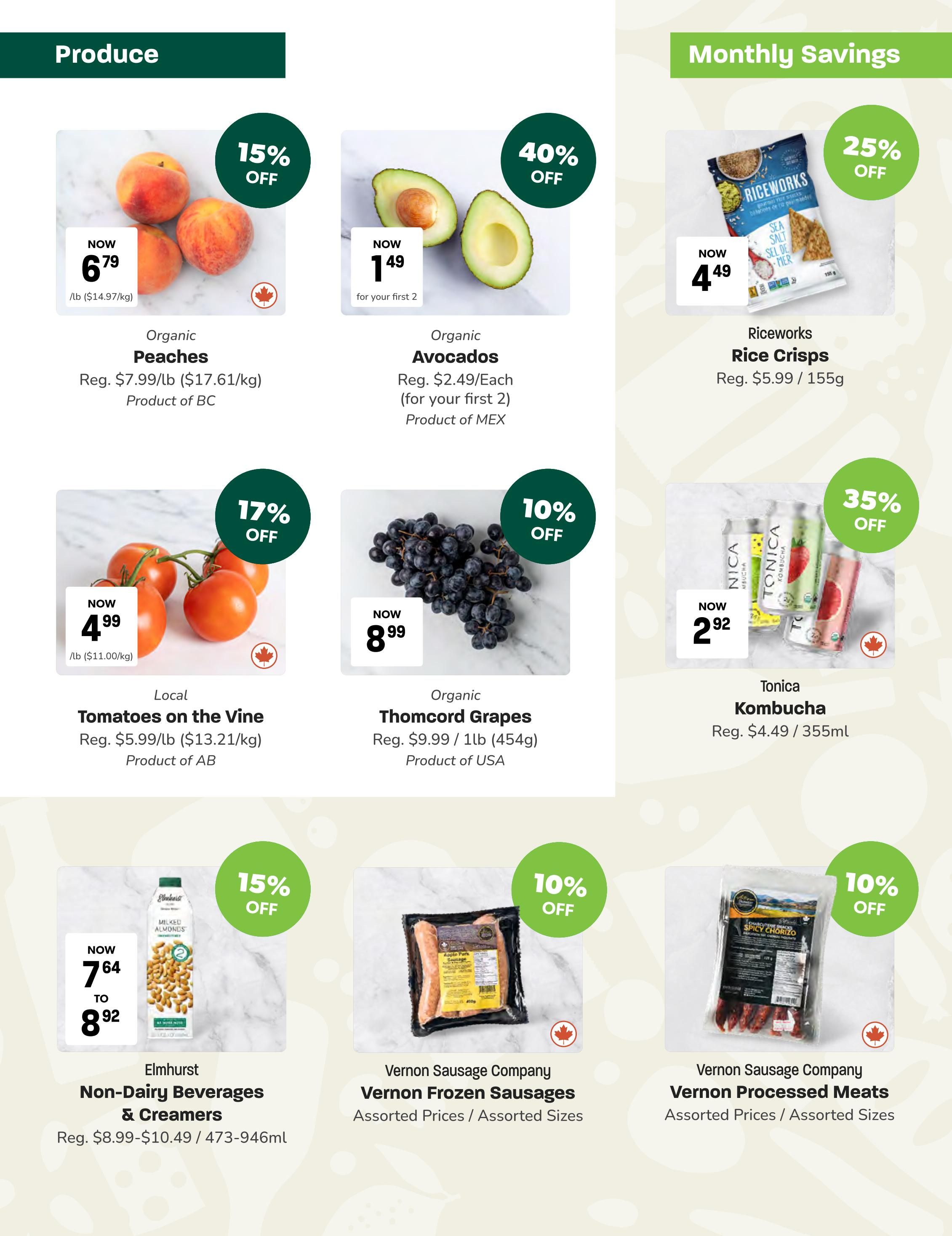 Blush Lane Organic Market Flyer August 9 to 15