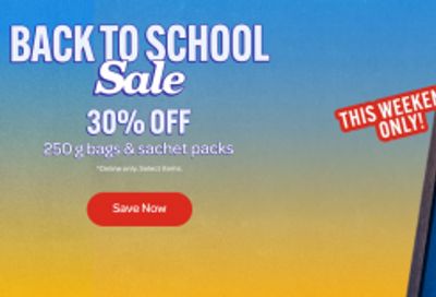 DAVIDs Tea Canada Back To School Sale: 30% off 250g Bags and Sachet Packs + More