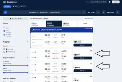 United: Vancouver (YVR) to Santiago, Chile (SCL) - $669 CAD Roundtrip JAN 2027 *2 STOPS IN USA* *BASIC FARE*