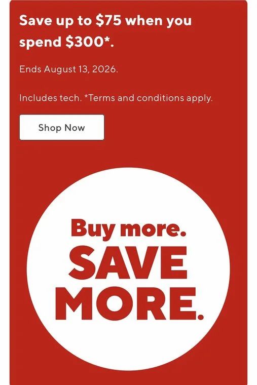 Staples: SAVE $75 on $300 & $20 on $100 (incl Tech) Staples: SAVE $75 on $300 & $20 on $100 (incl Tech)