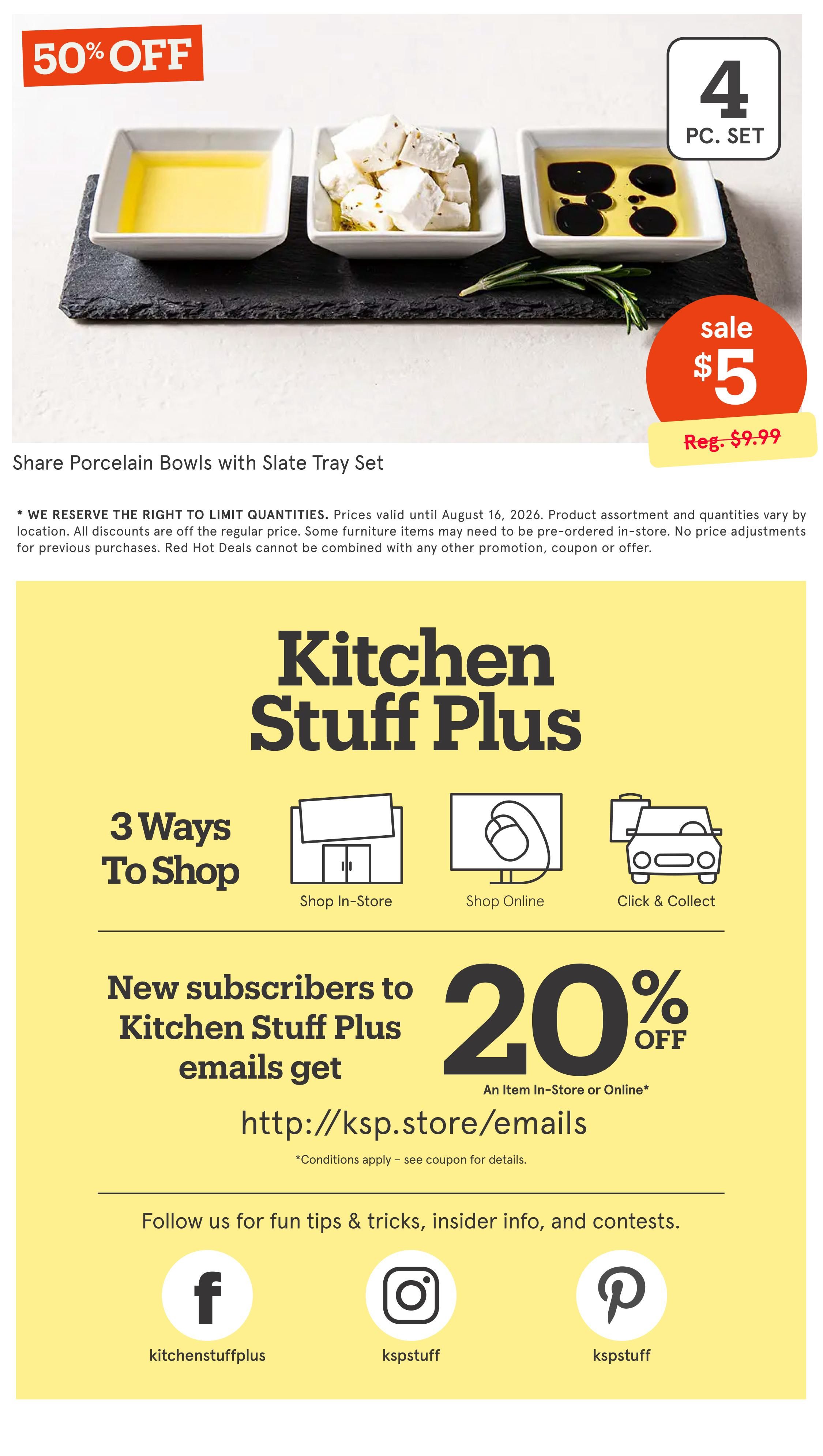 Kitchen Stuff Plus Red Hot Deals Flyer August 10 to 16