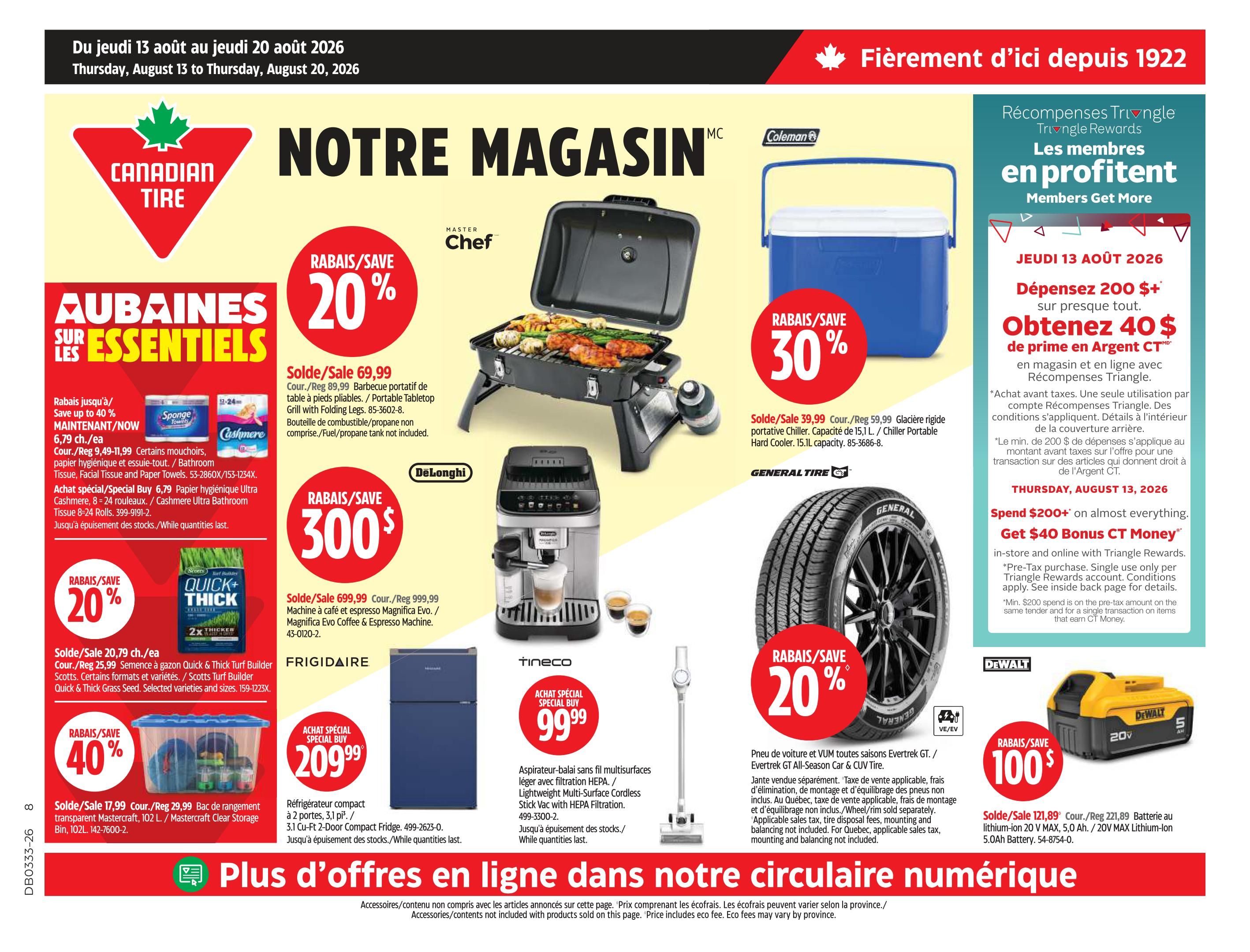 Canadian Tire (QC) Flyer August 13 to 20