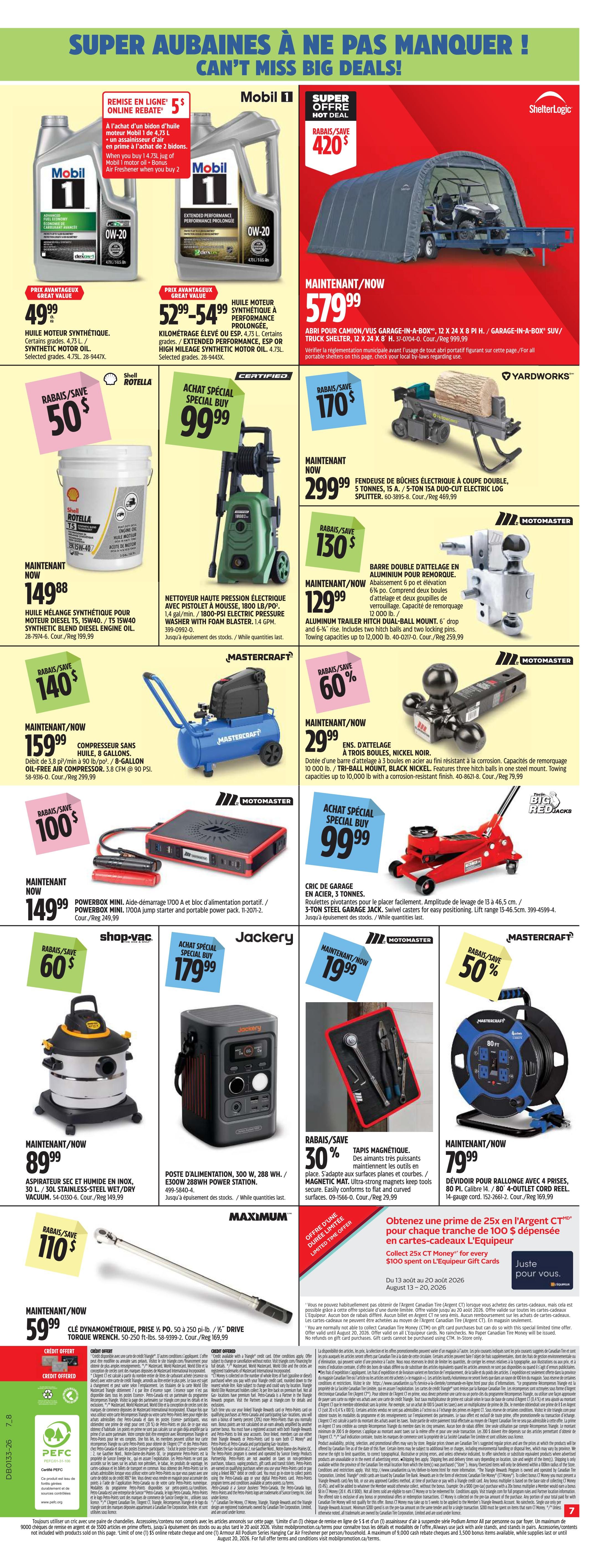 Canadian Tire (QC) Flyer August 13 to 20