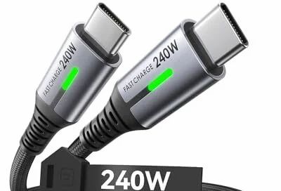 Amazon.ca: INIU 240W USB C to USB C Cable, 2 Pack $8.15