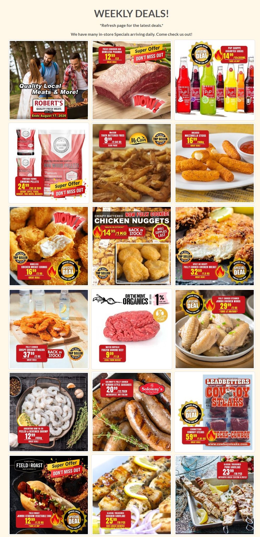 Robert's Quality Fresh Meats Flyer August 10 to 17