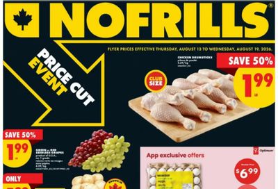 No Frills Ontario Flyer Deals August 13th – 19th: No Name Medium Eggs 30’s $6.99 + More