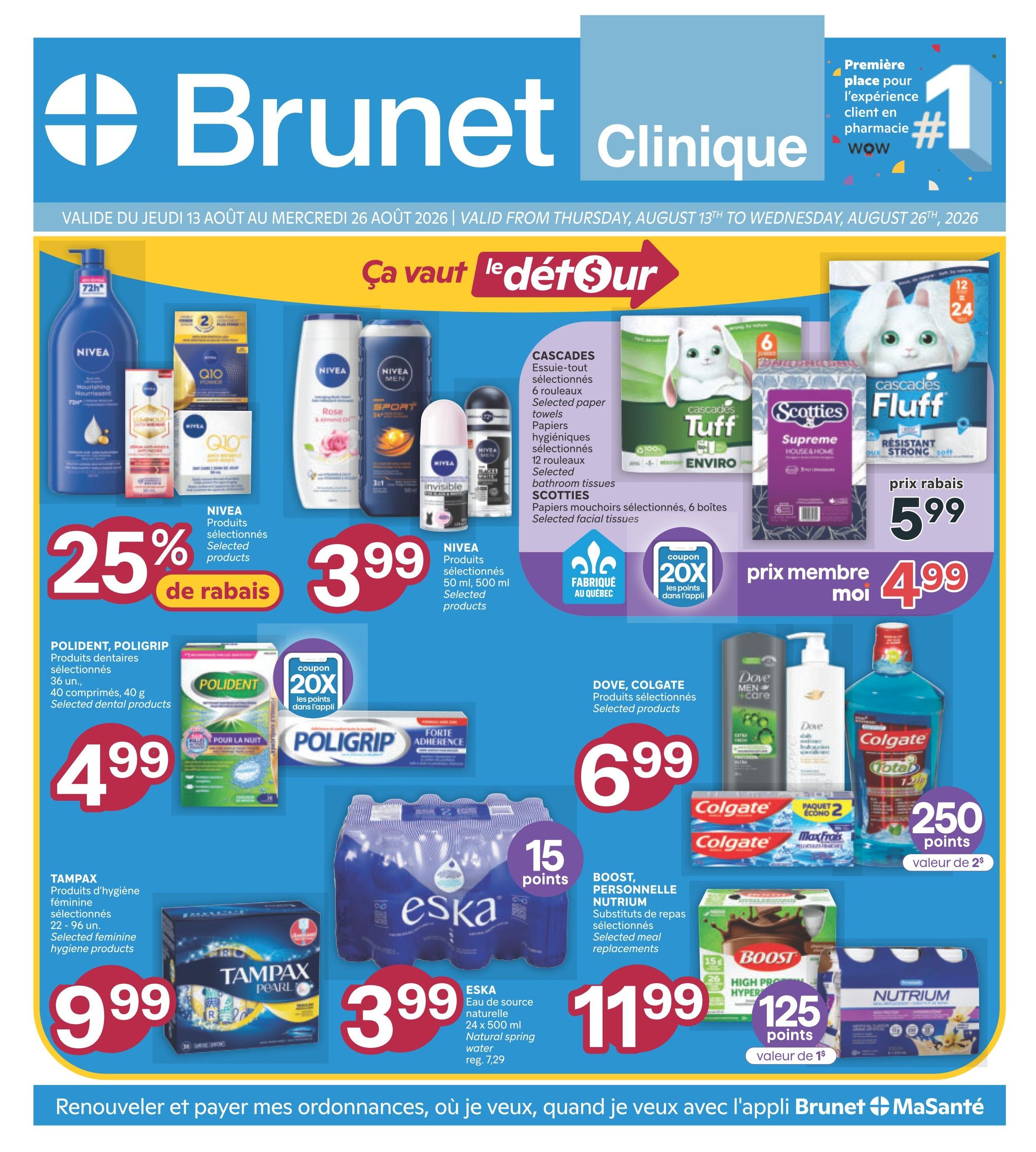 Brunet Clinique Flyer August 13 to 26