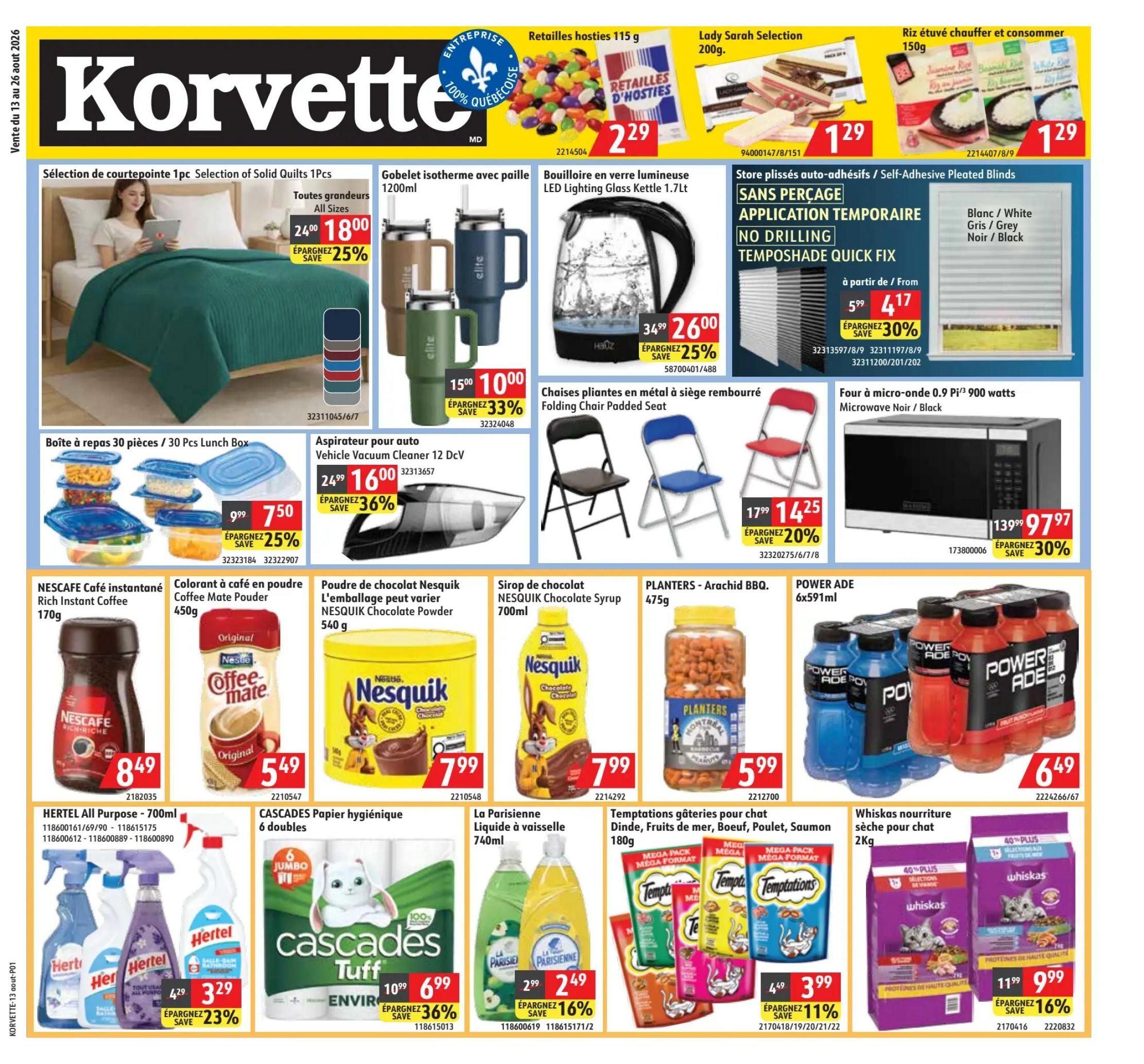 Korvette Flyer August 13 to 26