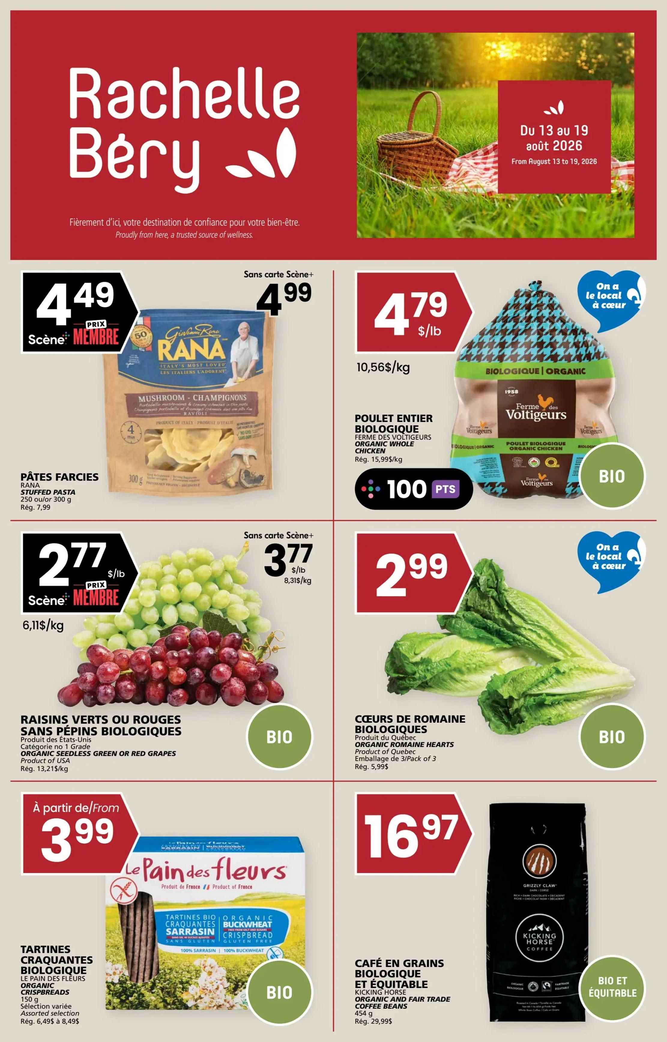 Rachelle Bery Grocery Flyer August 13 to 19