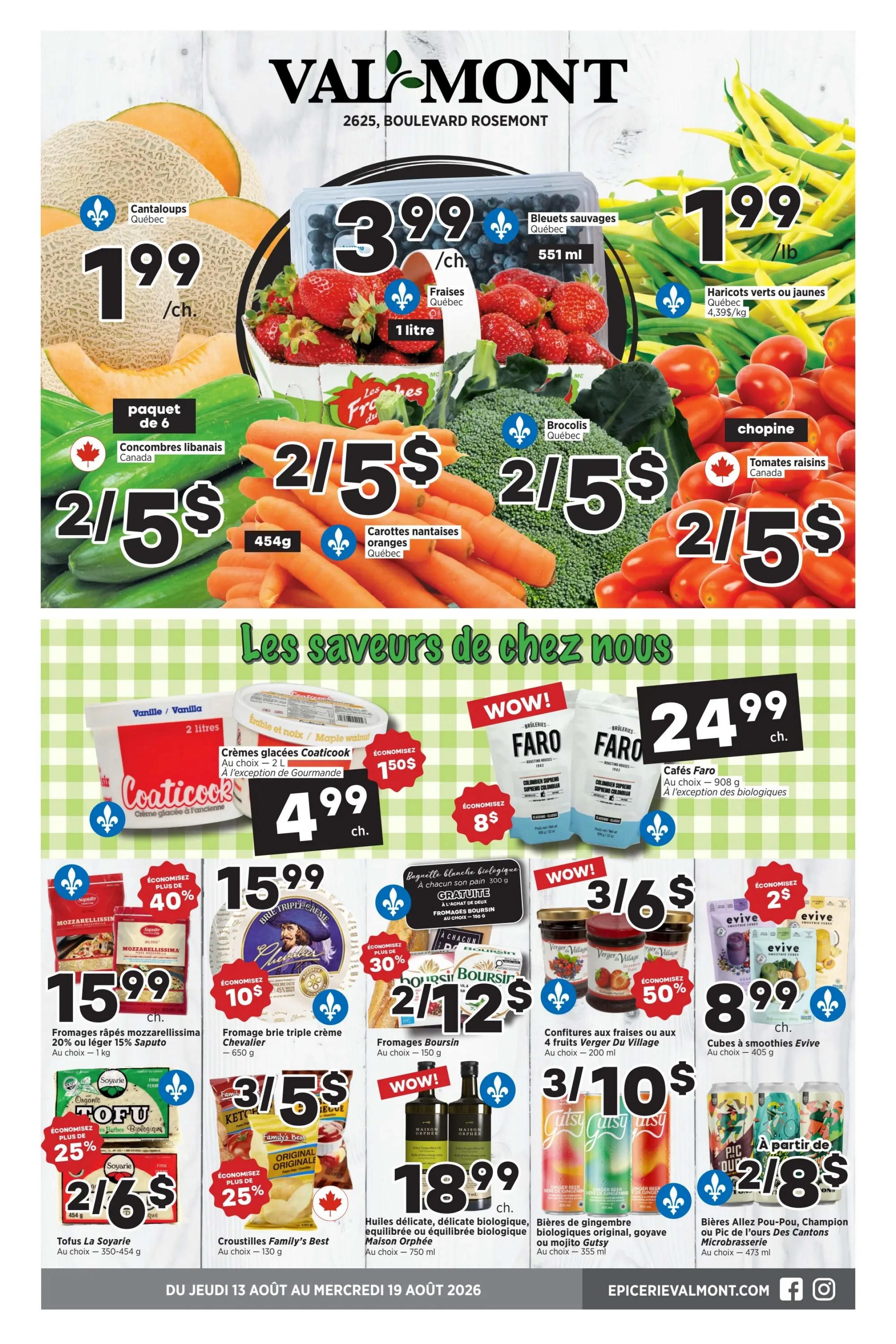 Val-Mont Flyer August 13 to 19