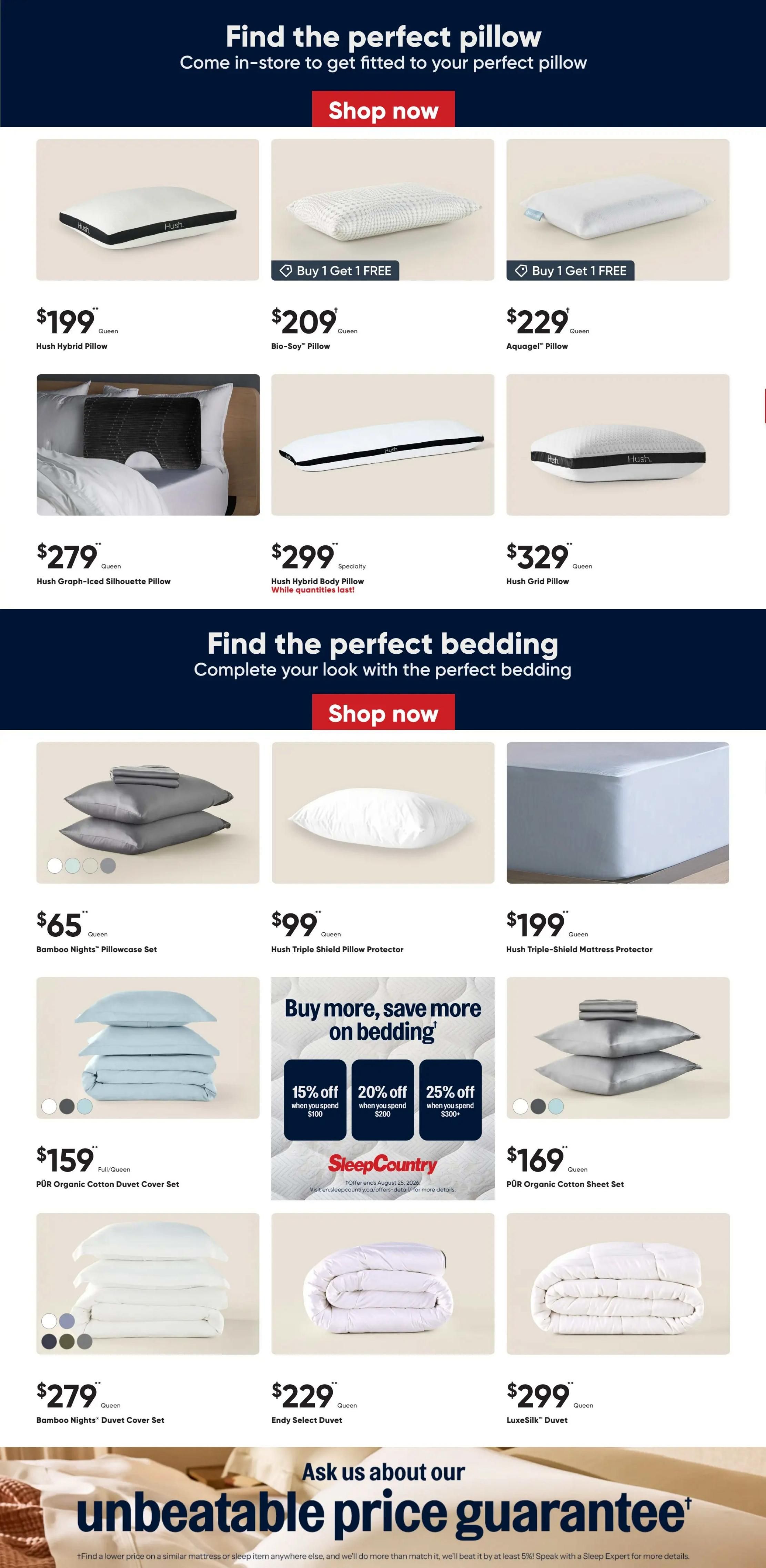 Sleep Country Flyer August 12 to 27
