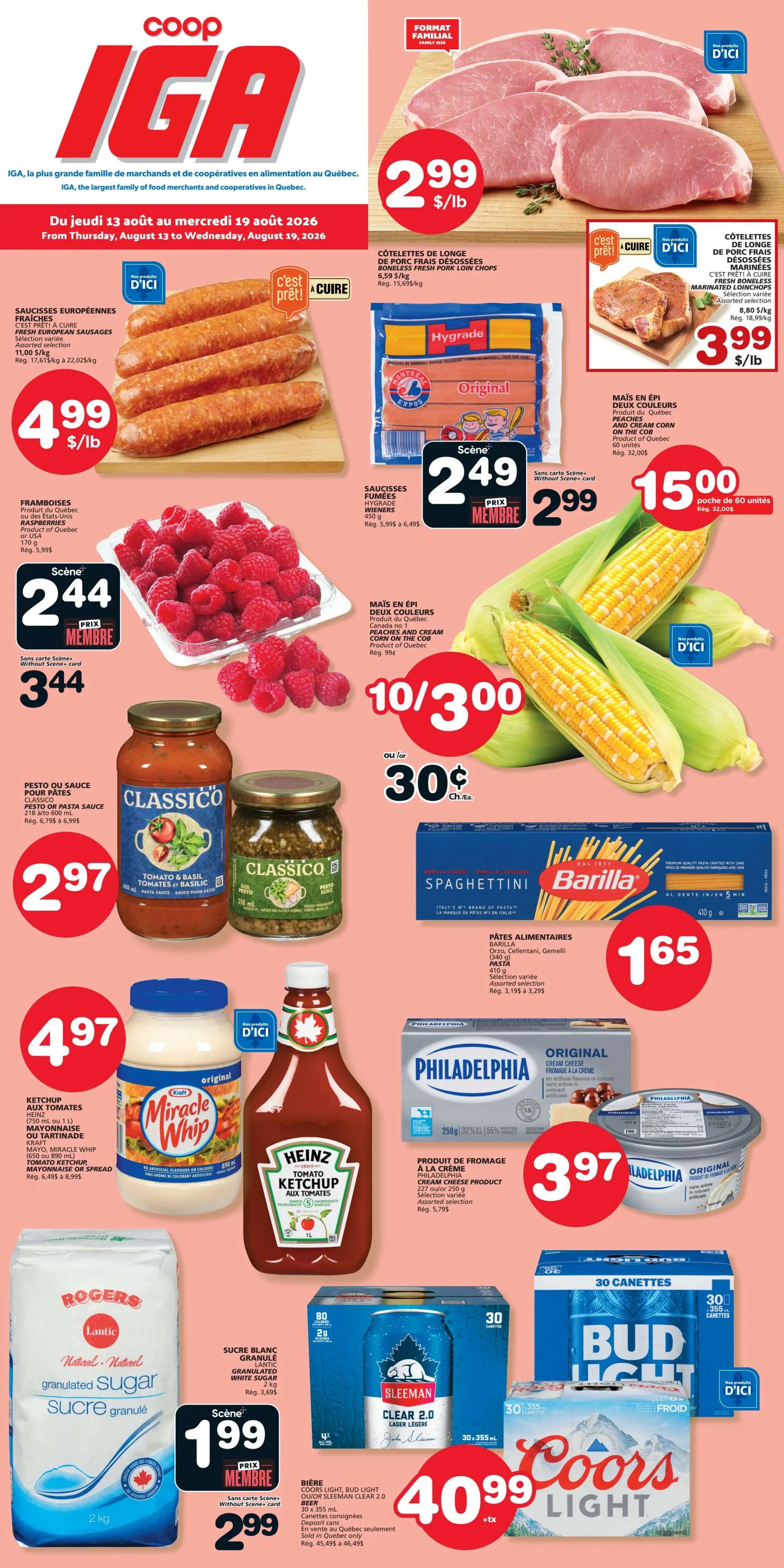 Coop IGA (QC) Flyer August 13 to 19
