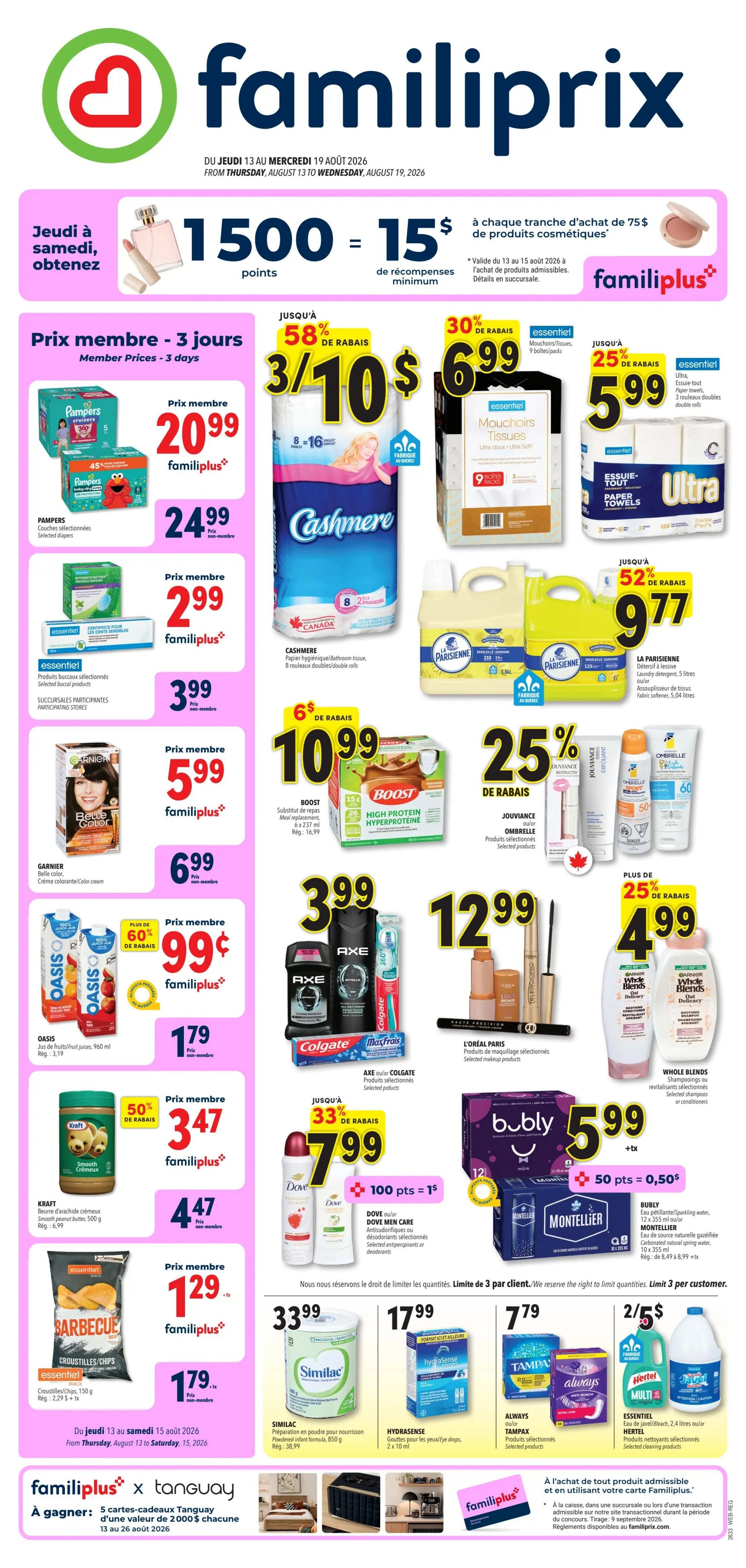 Familiprix Flyer August 13 to 19