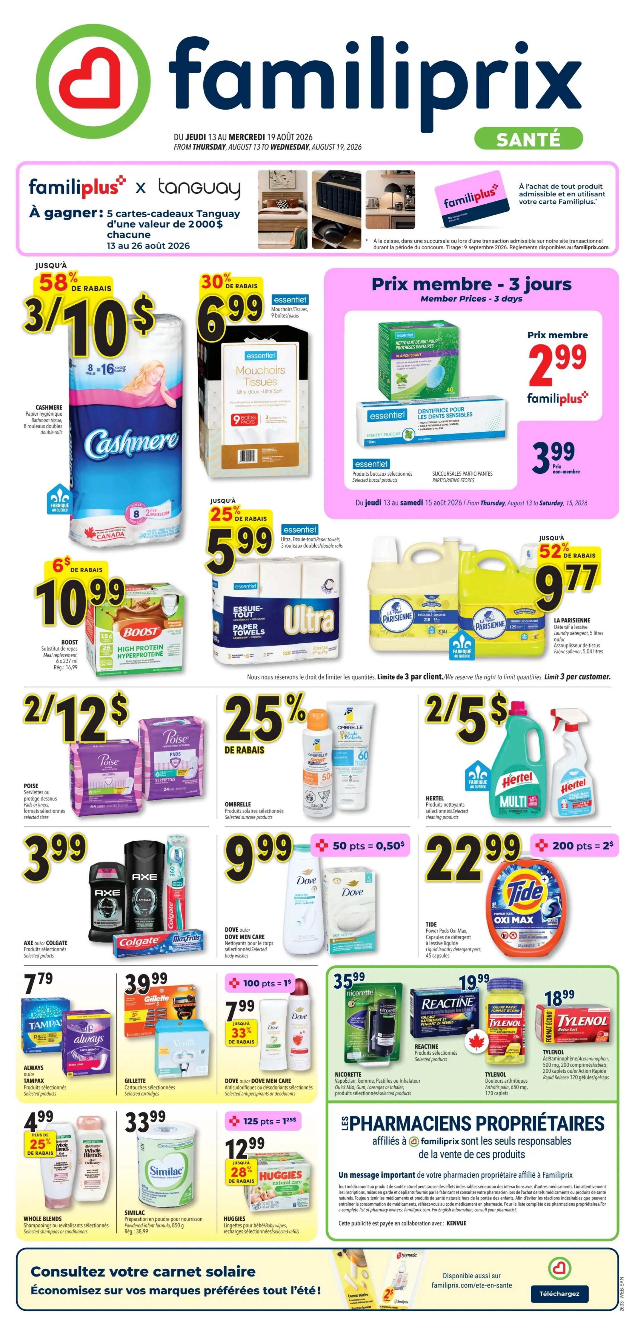 Familiprix Sante Flyer August 13 to 19