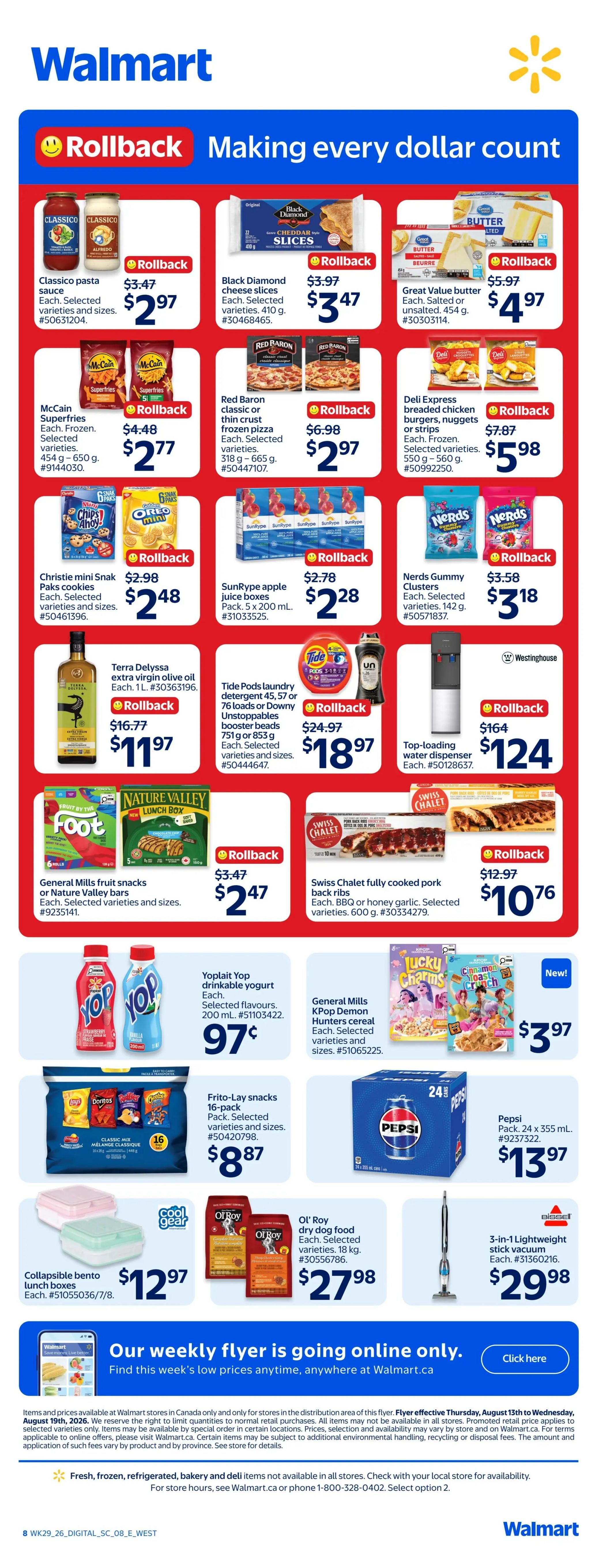 Walmart (West) Flyer August 13 to 19