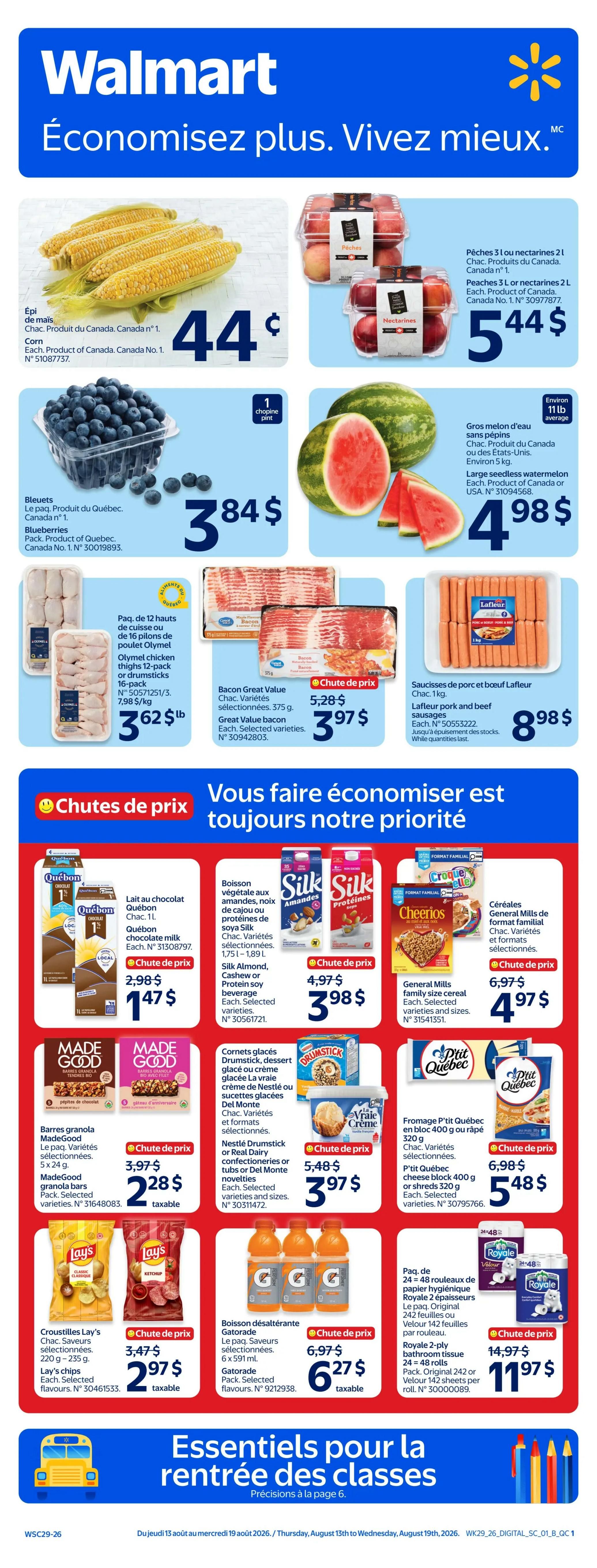 Walmart (QC) Flyer August 13 to 19