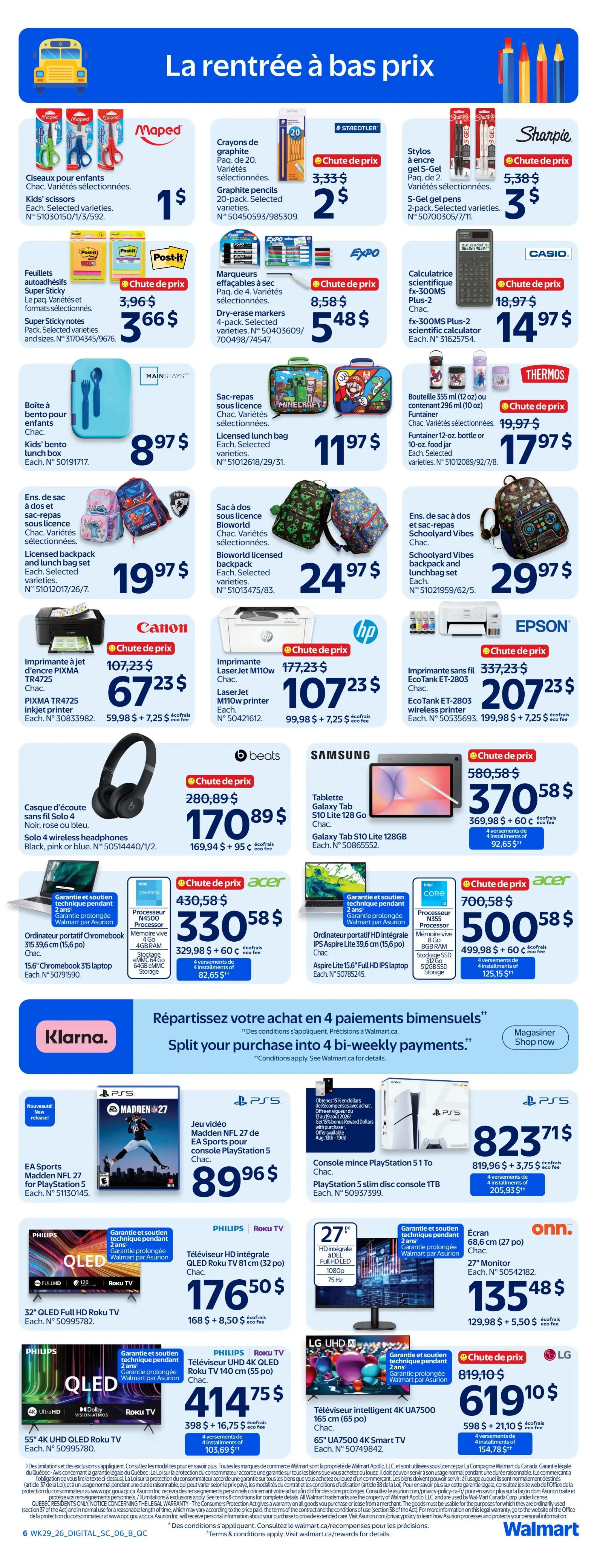 Walmart (QC) Flyer August 13 to 19