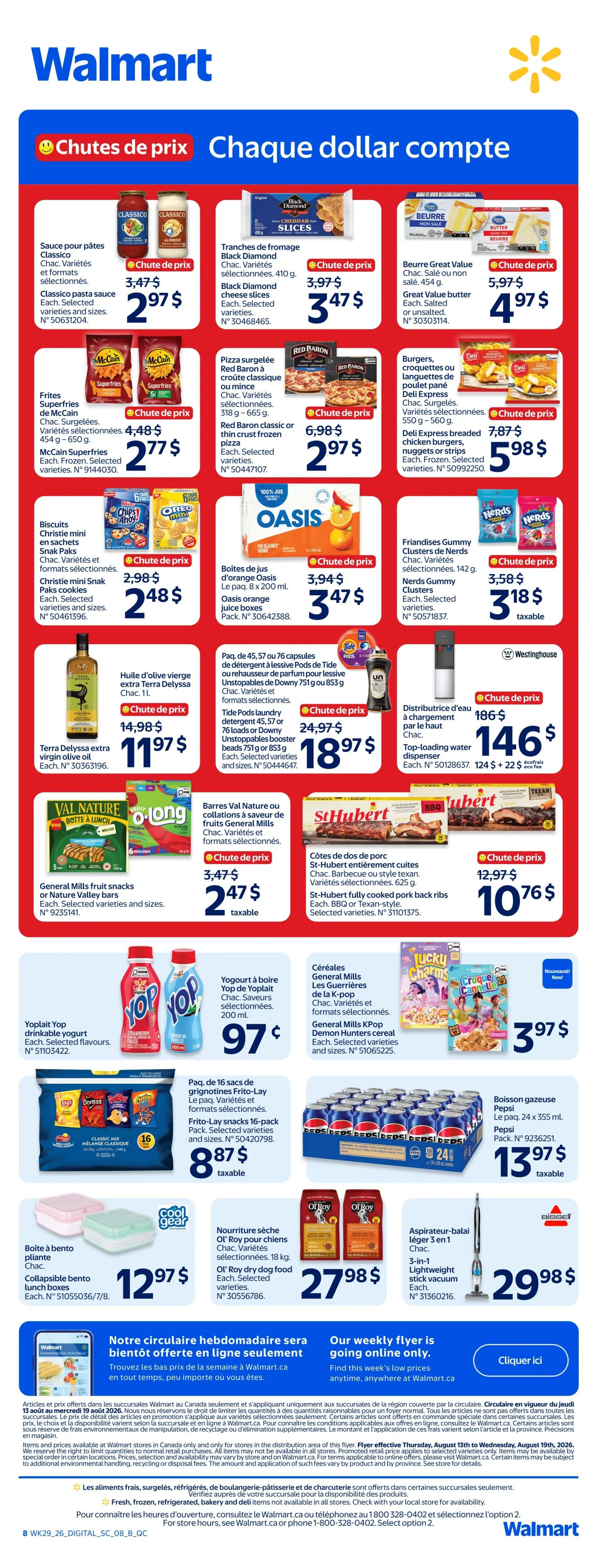 Walmart (QC) Flyer August 13 to 19