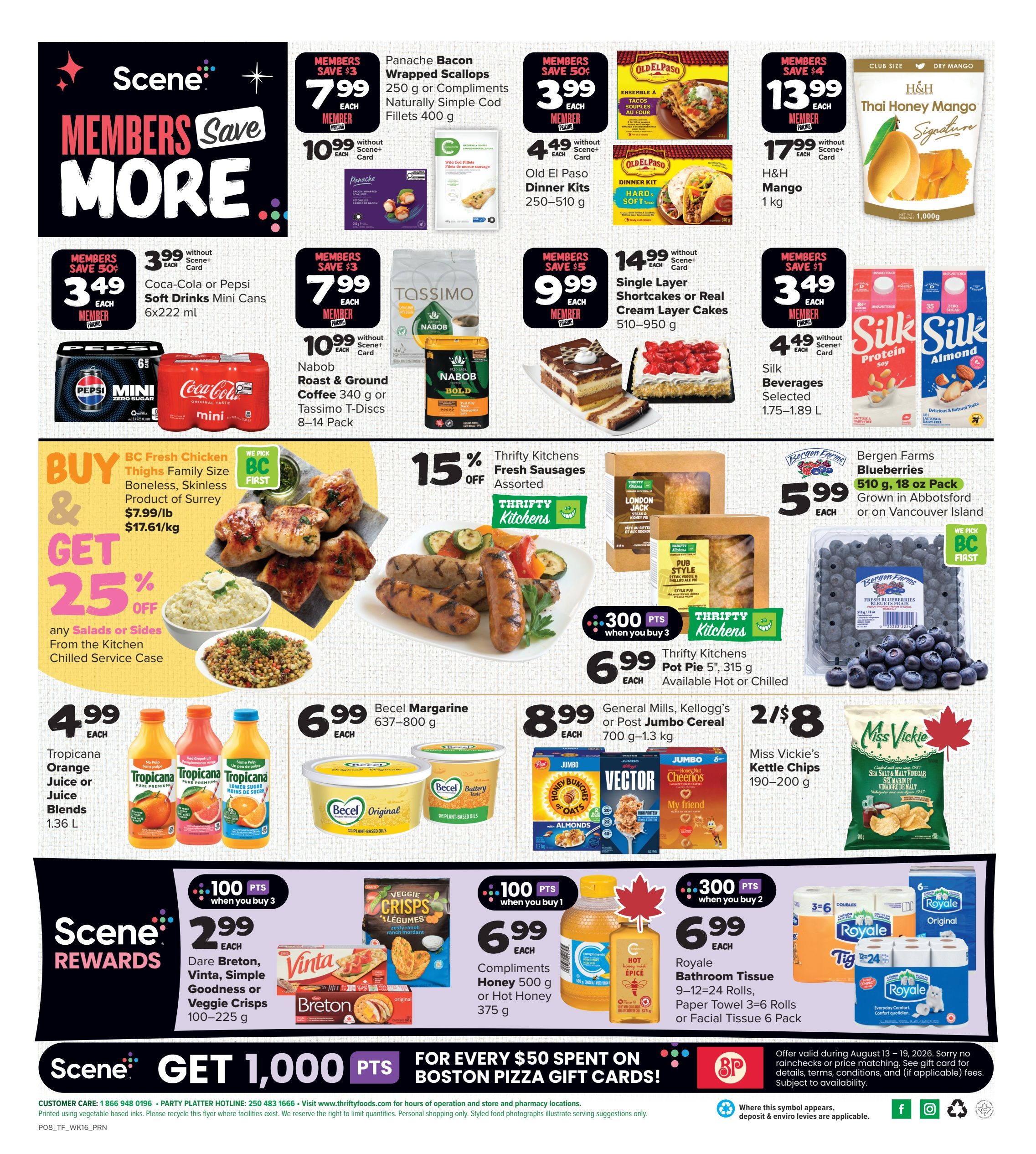 Thrifty Foods Flyer August 13 to 19