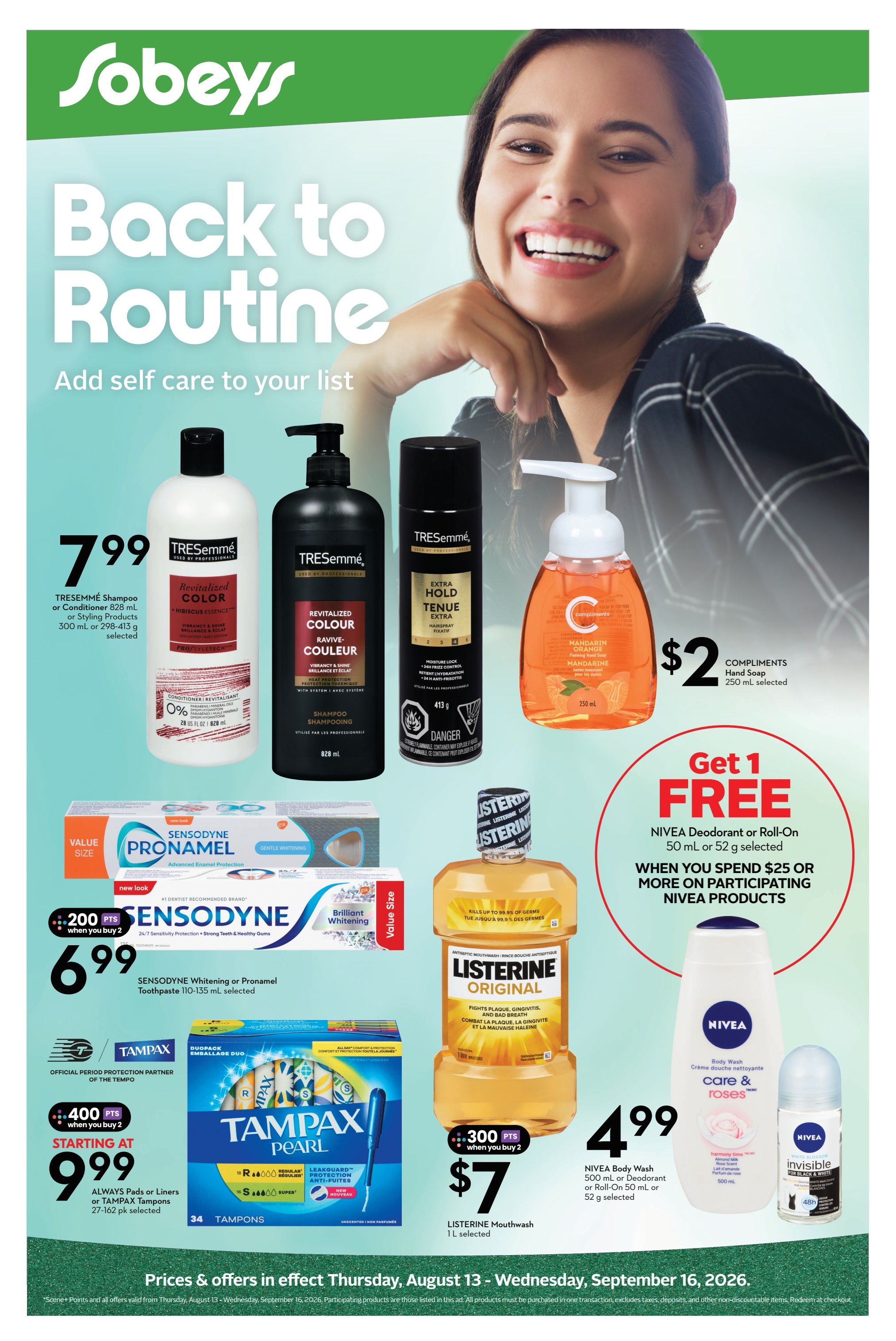 Sobeys (ON) Health And Beauty Flyer August 13 to September 16