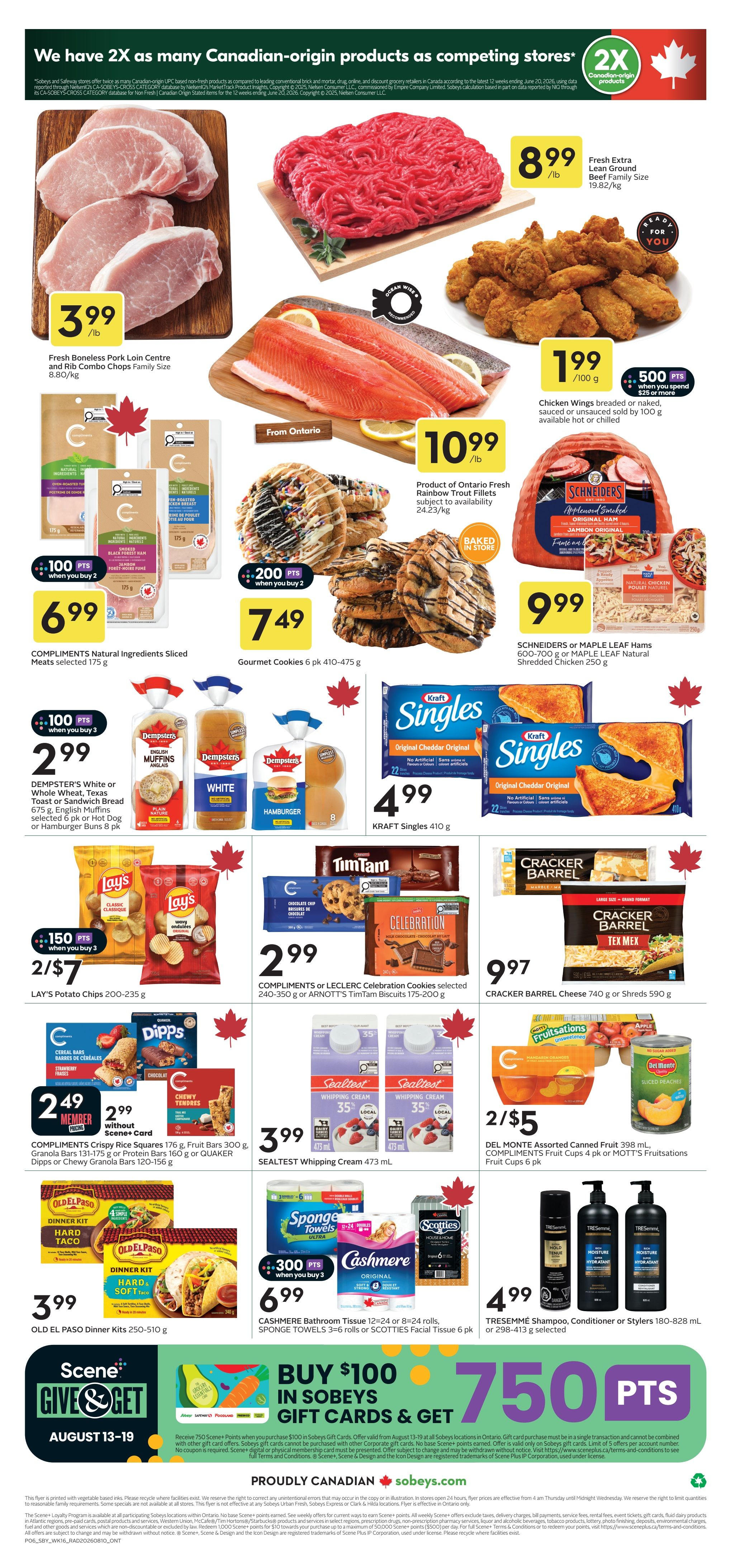 Sobeys (ON) Flyer August 13 to 19
