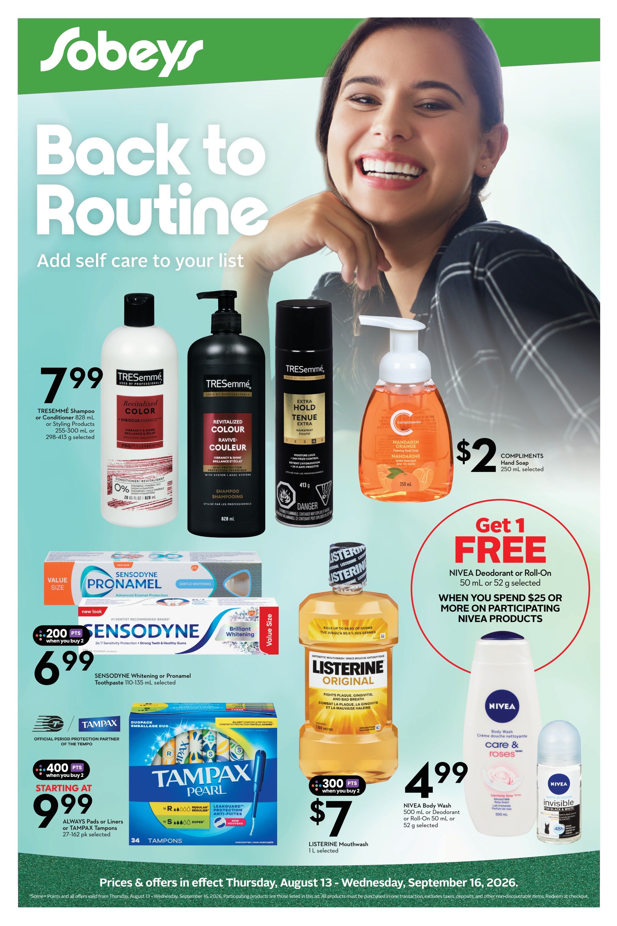 Sobeys (Atlantic) Health And Beauty Flyer August 13 to September 16