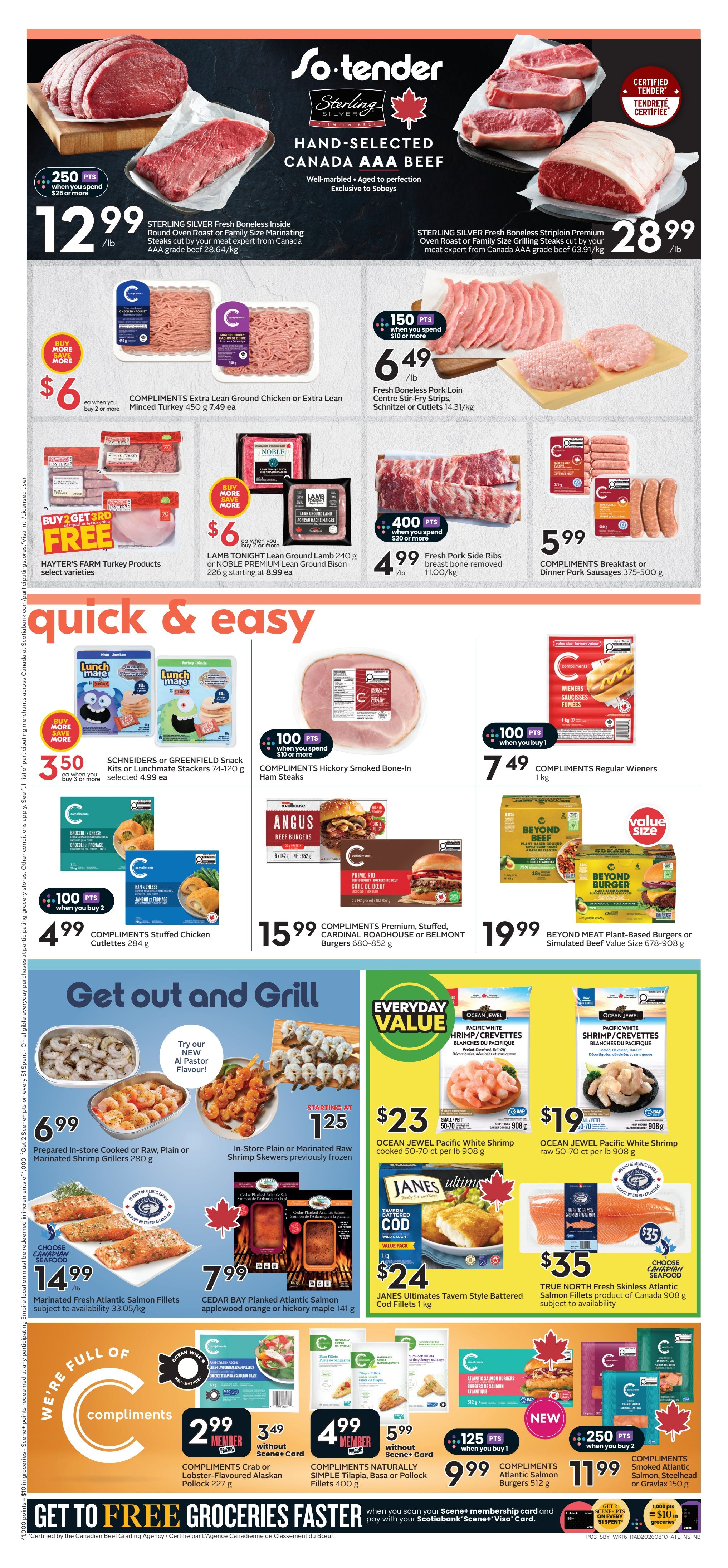 Sobeys (Atlantic) Flyer August 13 to 19