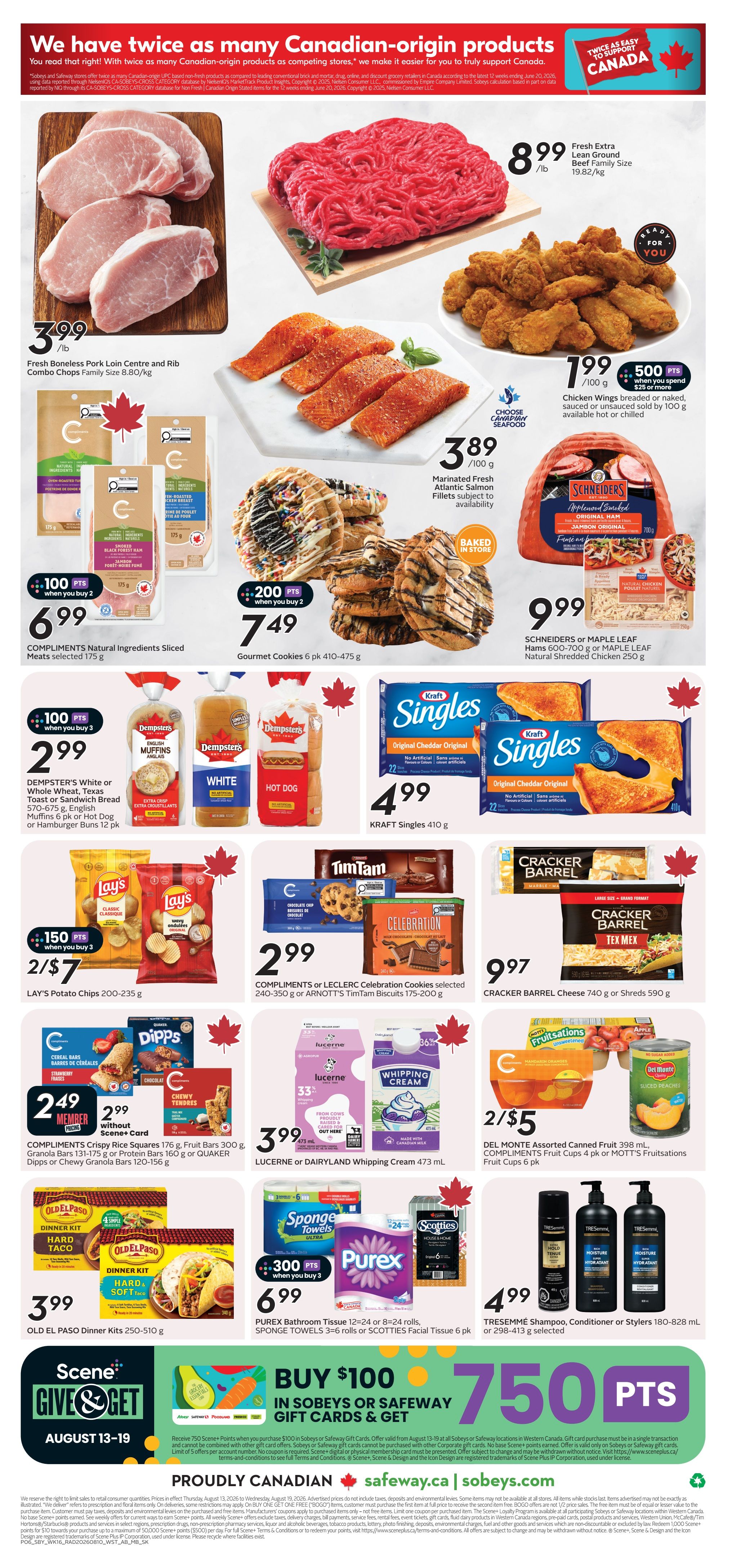Sobeys/Safeway (SK & MB) Flyer August 13 to 19