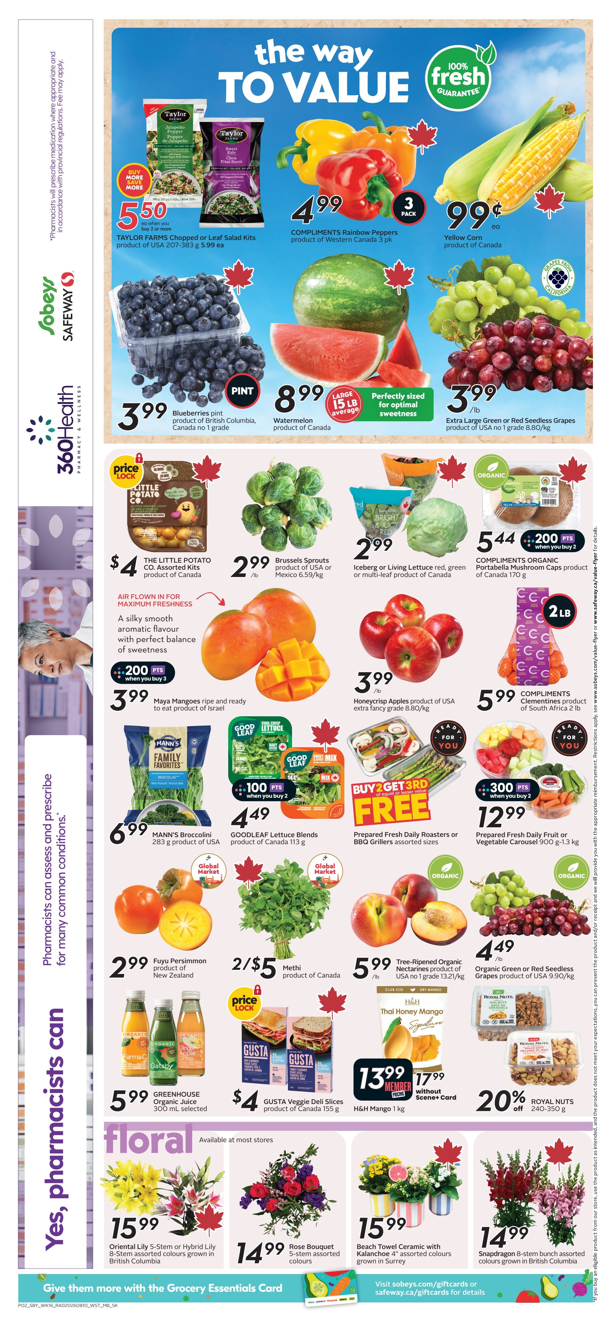 Sobeys/Safeway (SK & MB) Flyer August 13 to 19