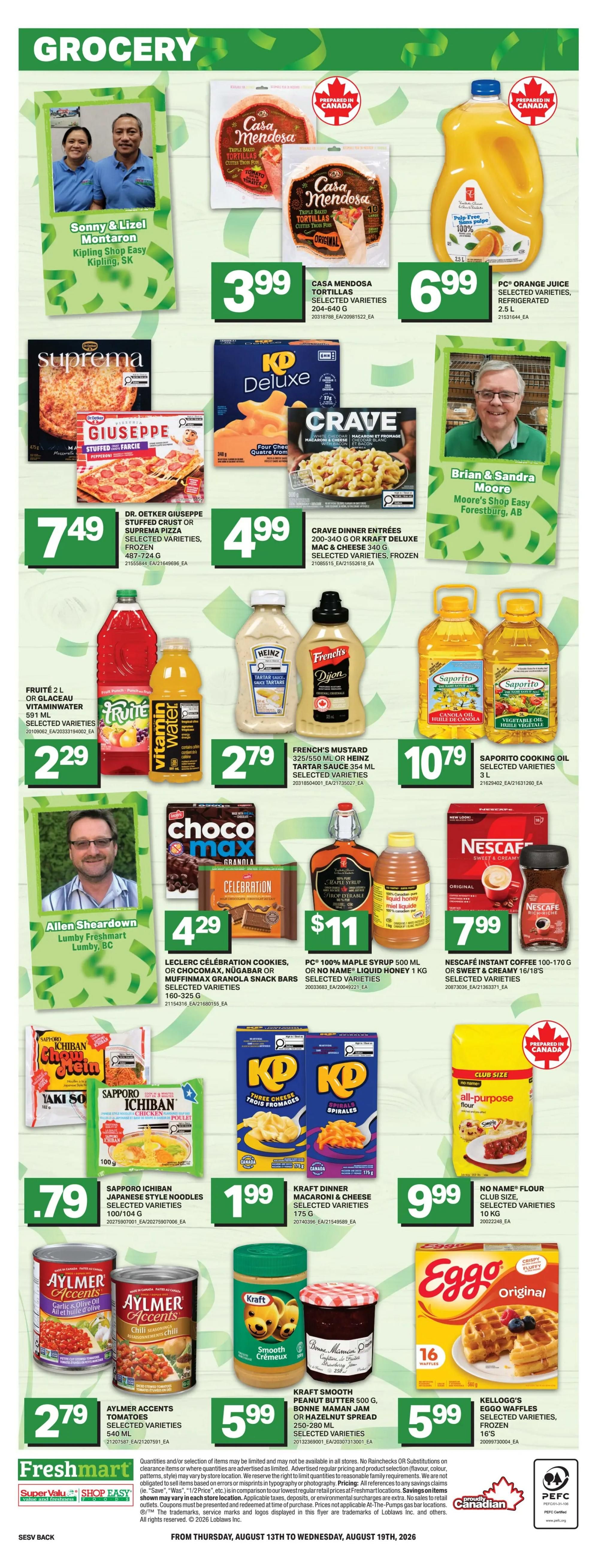 Shop Easy & SuperValu Flyer August 13 to 19