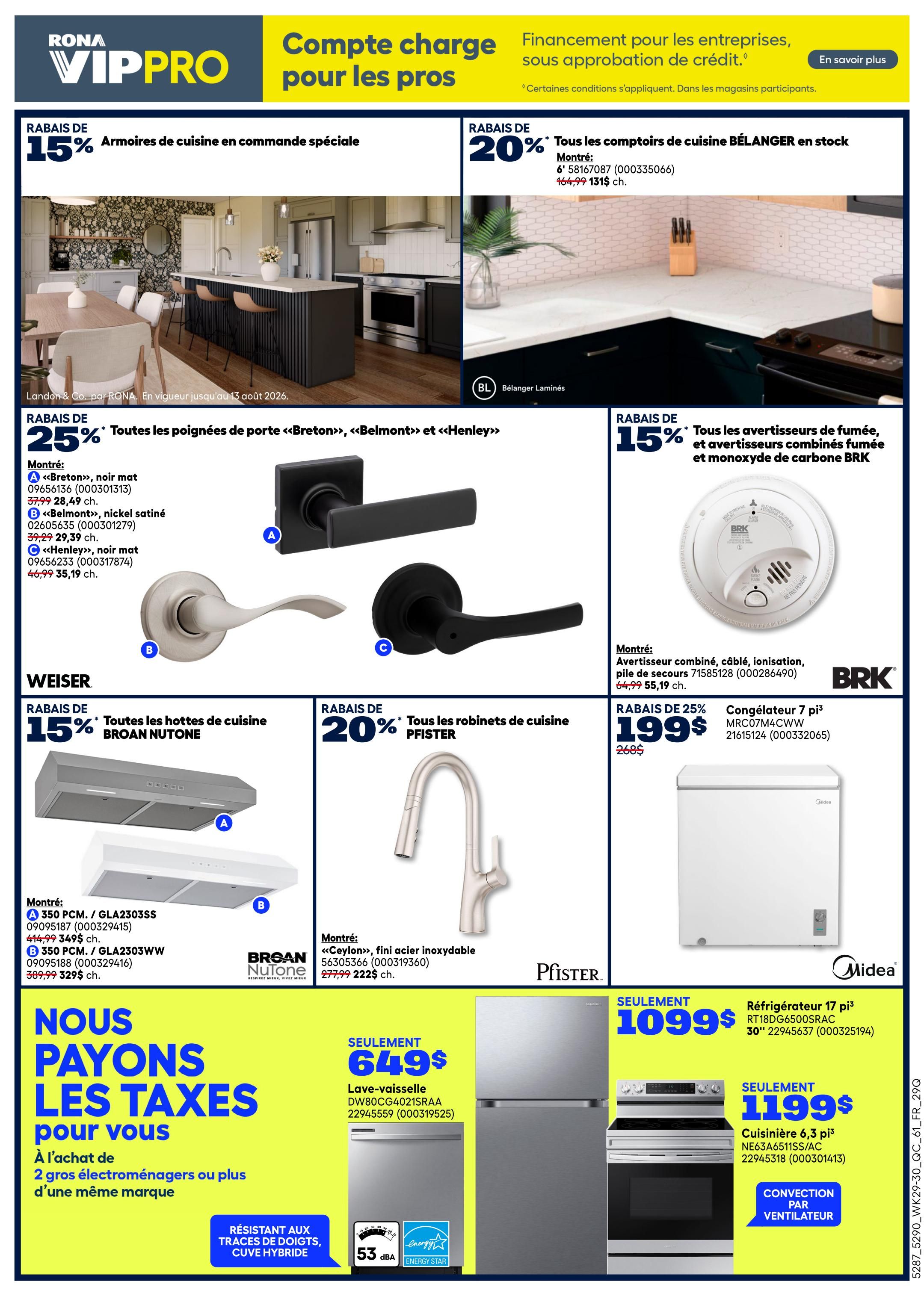 Rona & Rona+ (QC) Flyer August 13 to 26