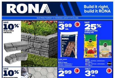 Rona & Rona+ (ON) Flyer August 13 to 26