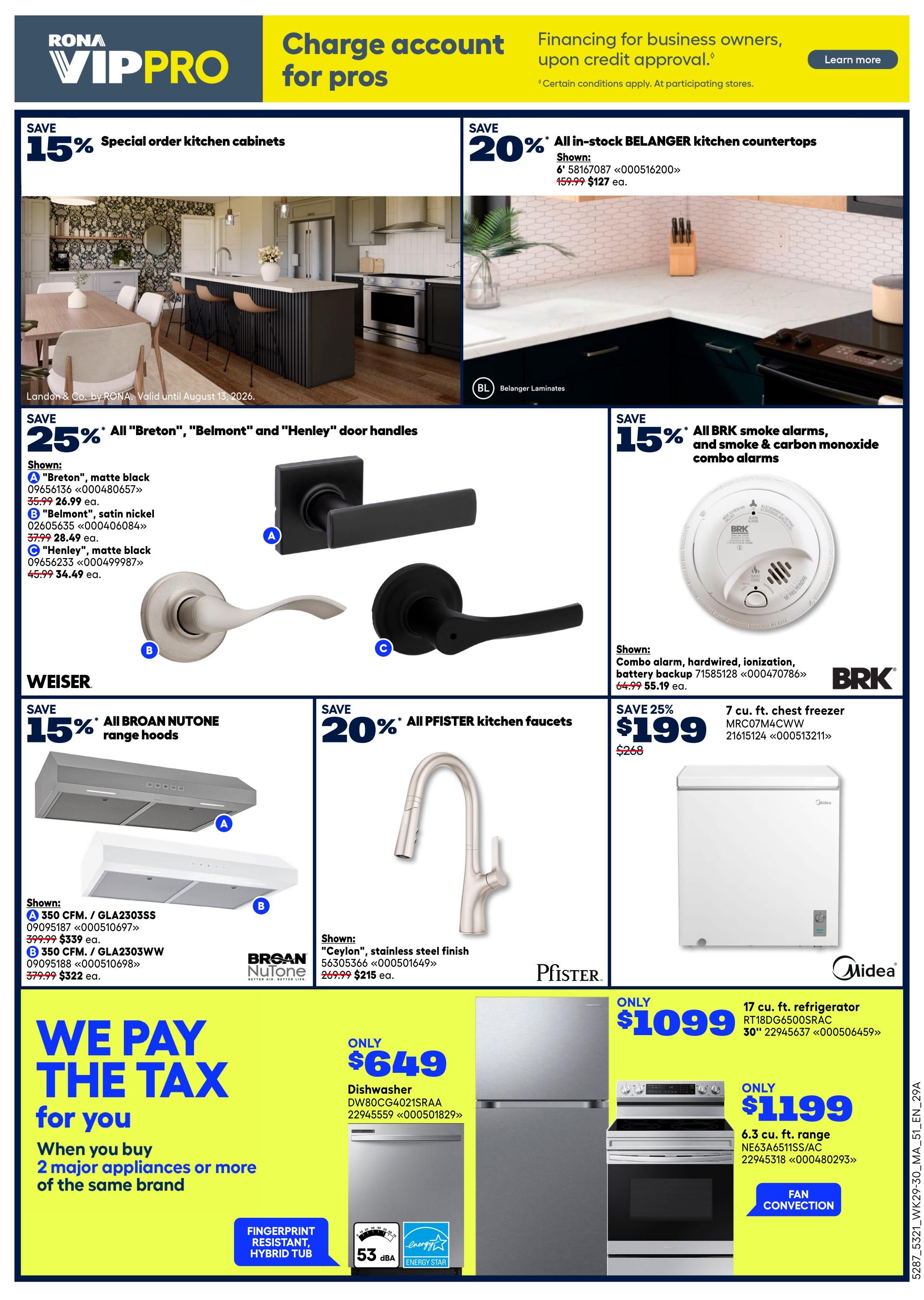 Rona & Rona+ (Atlantic) Flyer August 13 to 26