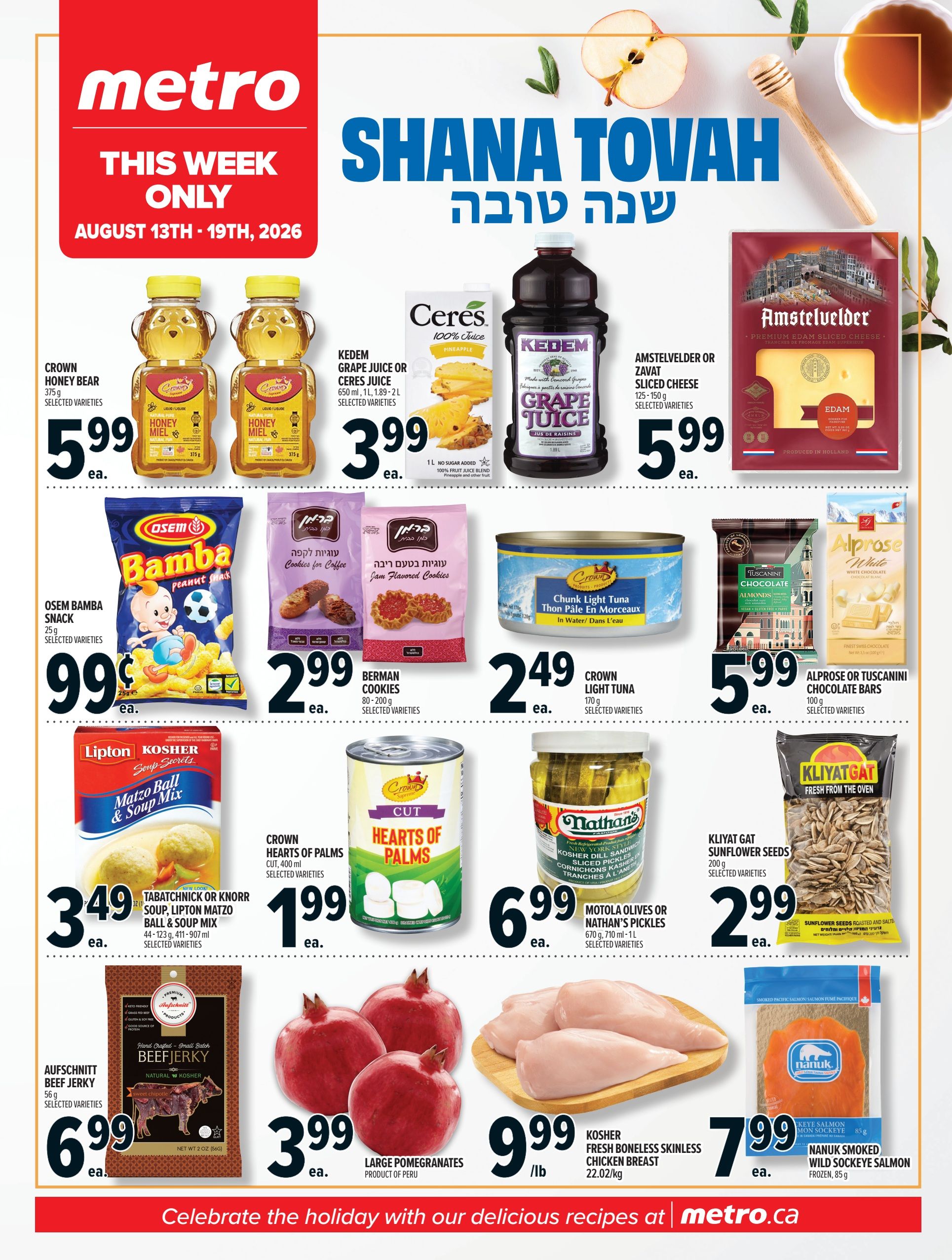 Metro (ON) Rosh Hashanah Flyer August 13 to 19