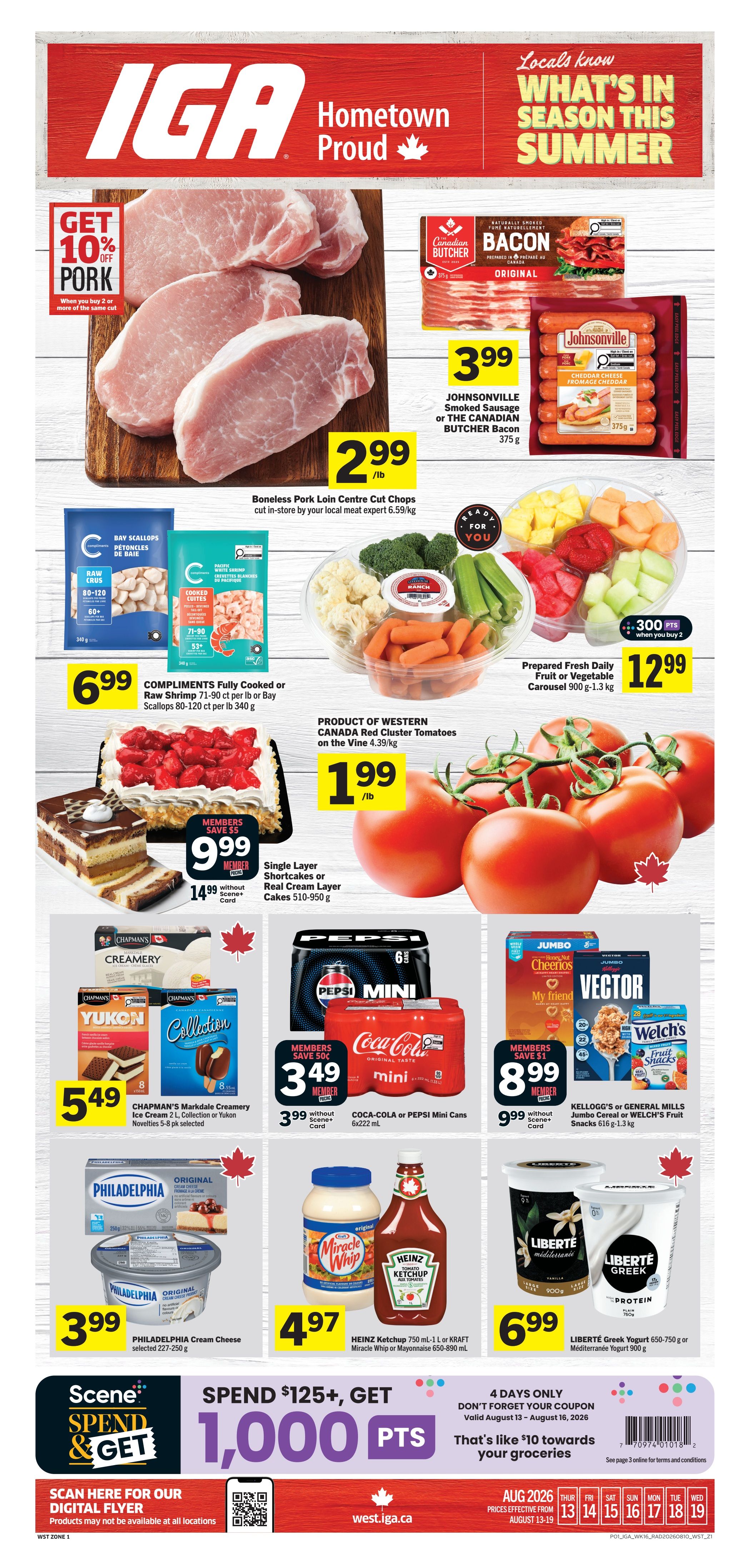 IGA (West) Flyer August 13 to 19