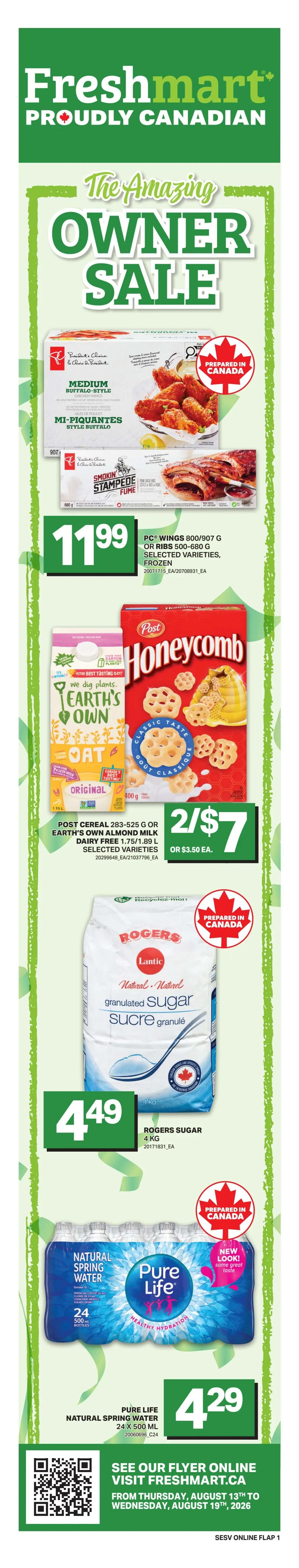 Freshmart (West) Flyer August 13 to 19