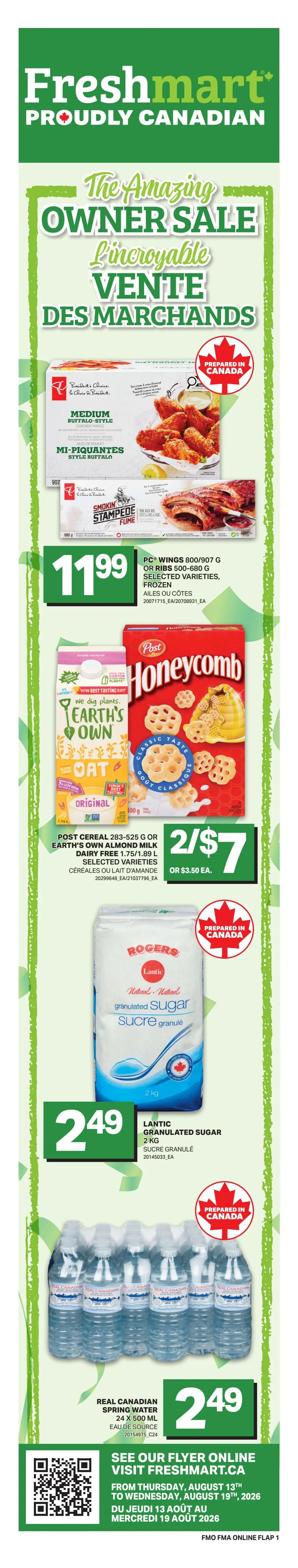 Freshmart (Atlantic) Flyer August 13 to 19