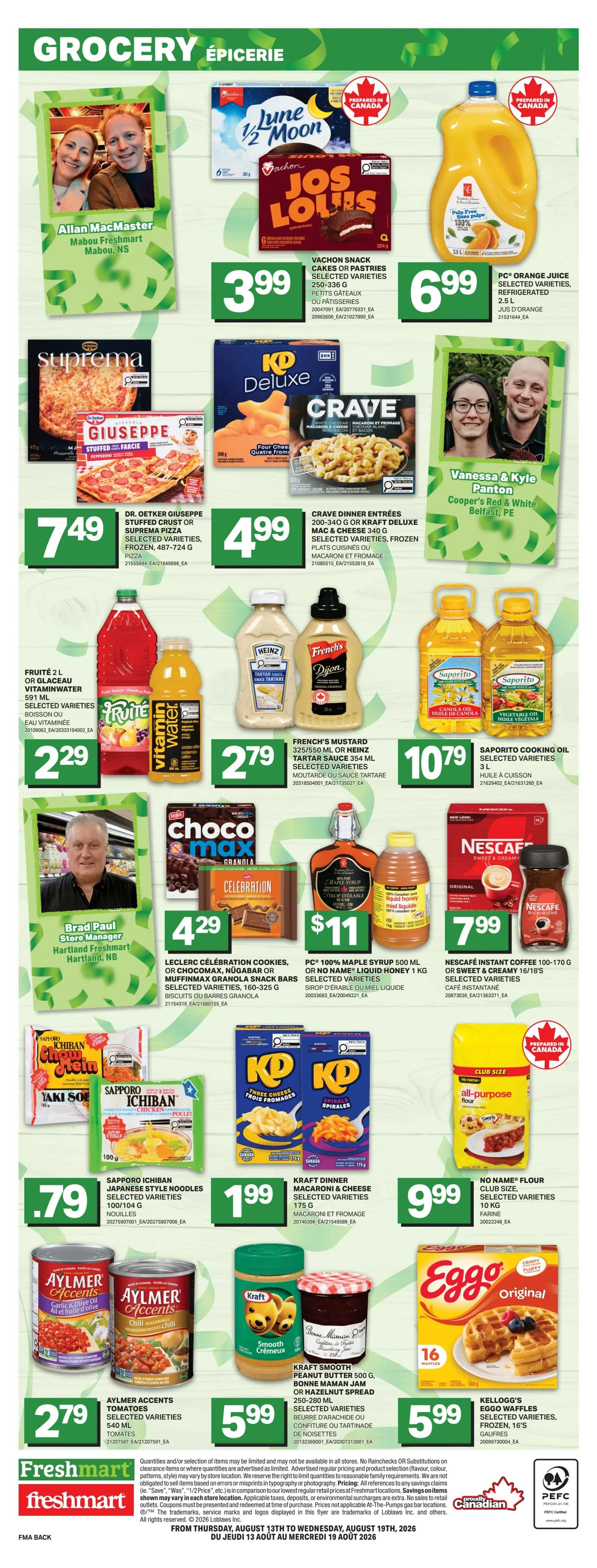 Freshmart (Atlantic) Flyer August 13 to 19