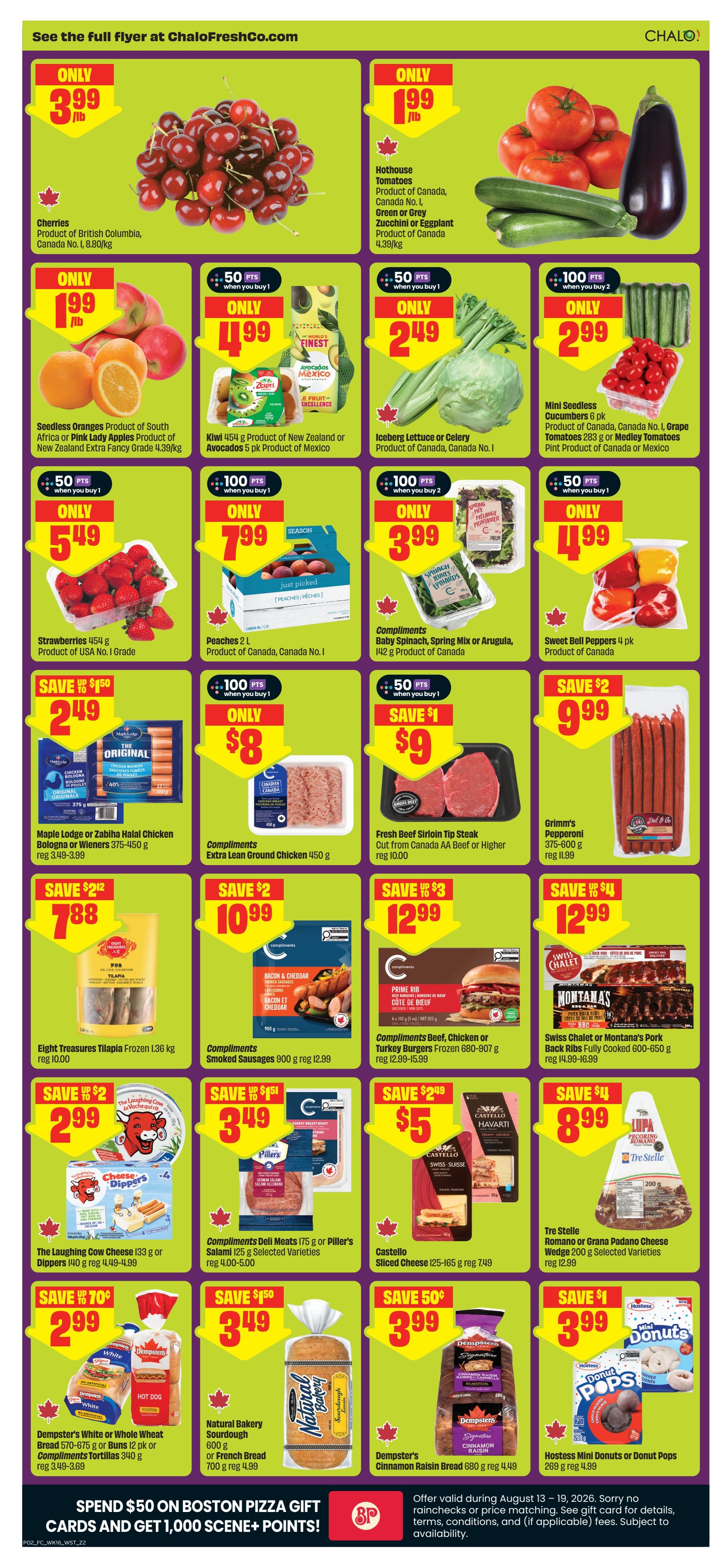 Chalo! FreshCo (West) Flyer August 13 to 19