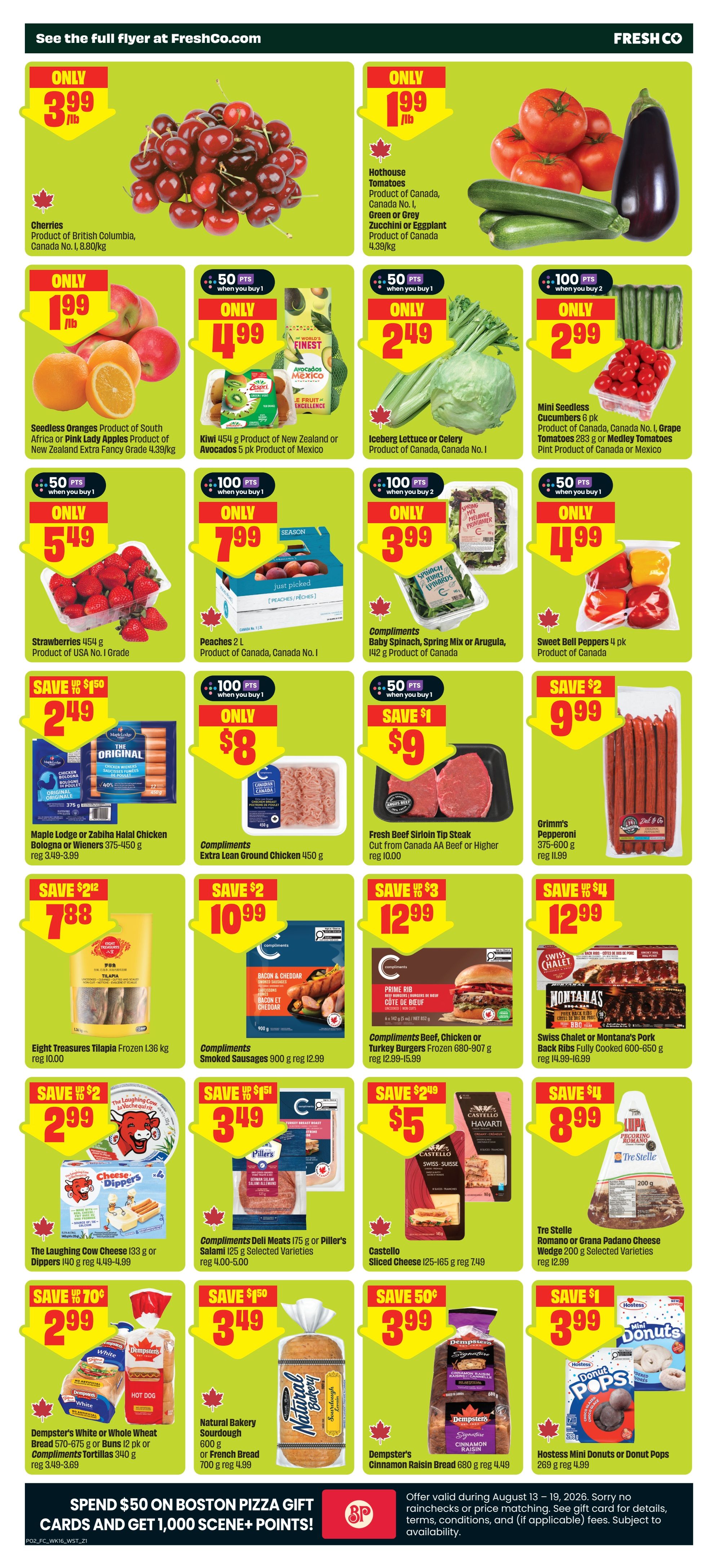 FreshCo (West) Flyer August 13 to 19