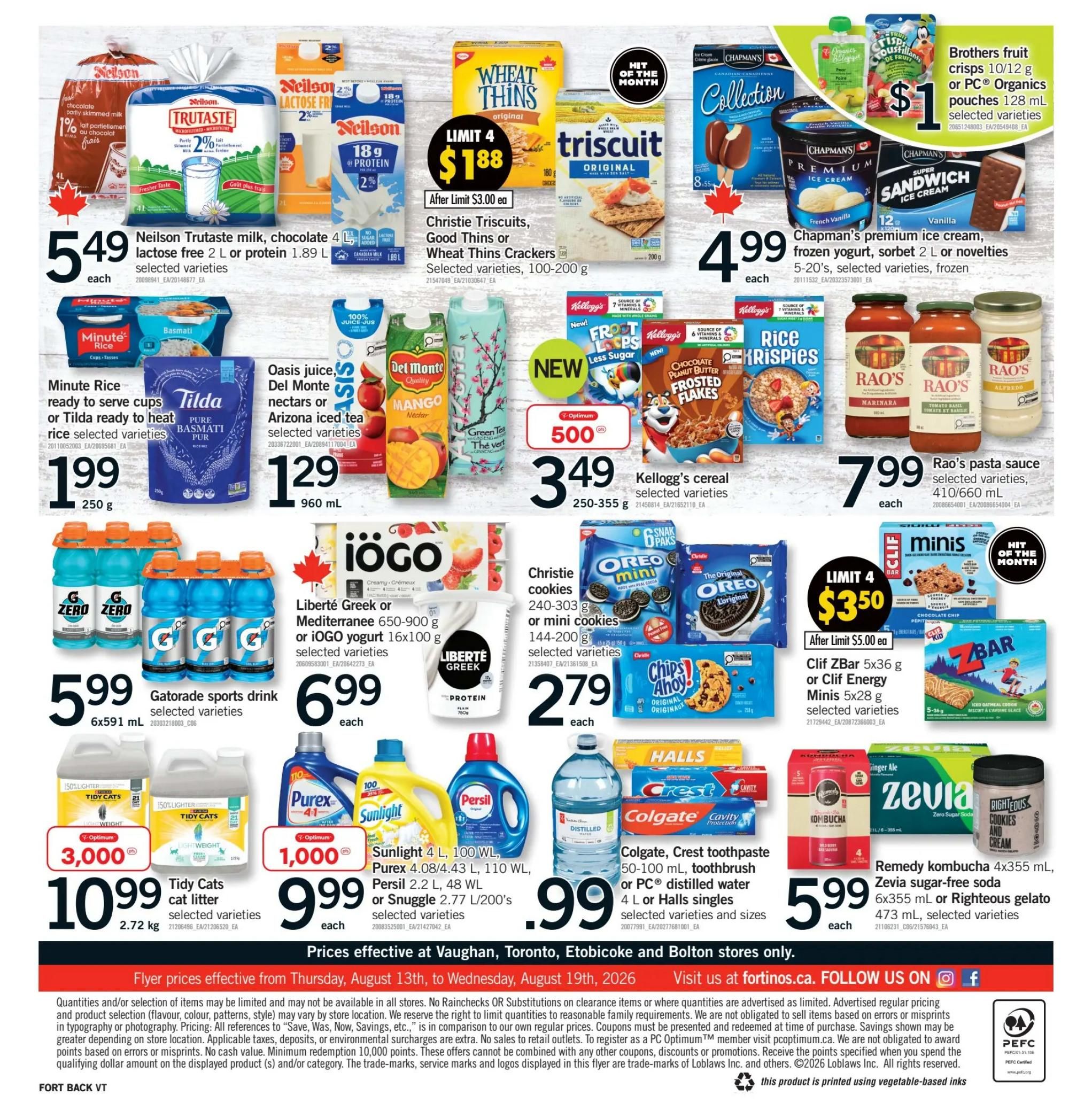 Fortinos Flyer August 13 to 19