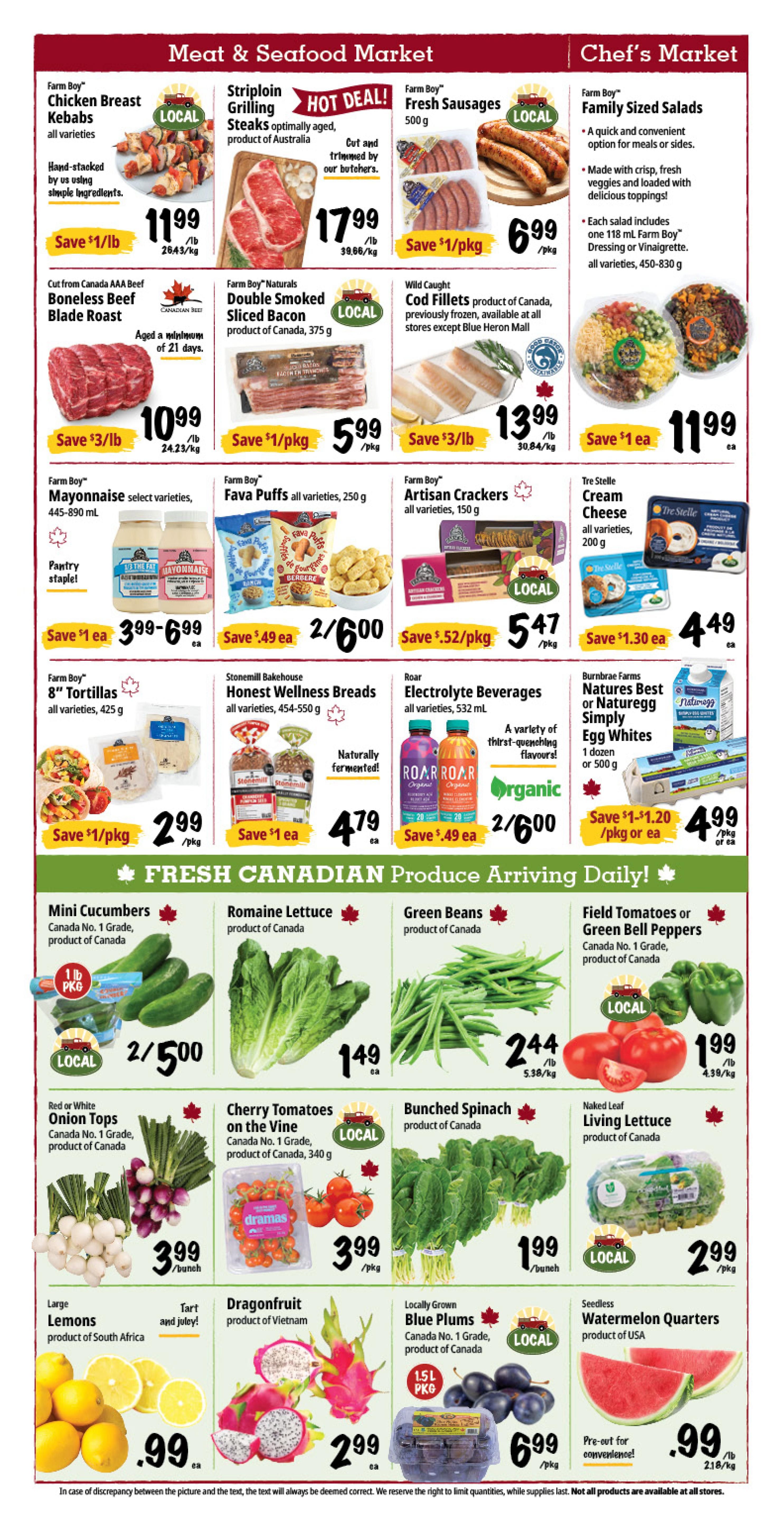 Farm Boy Flyer August 13 to 19