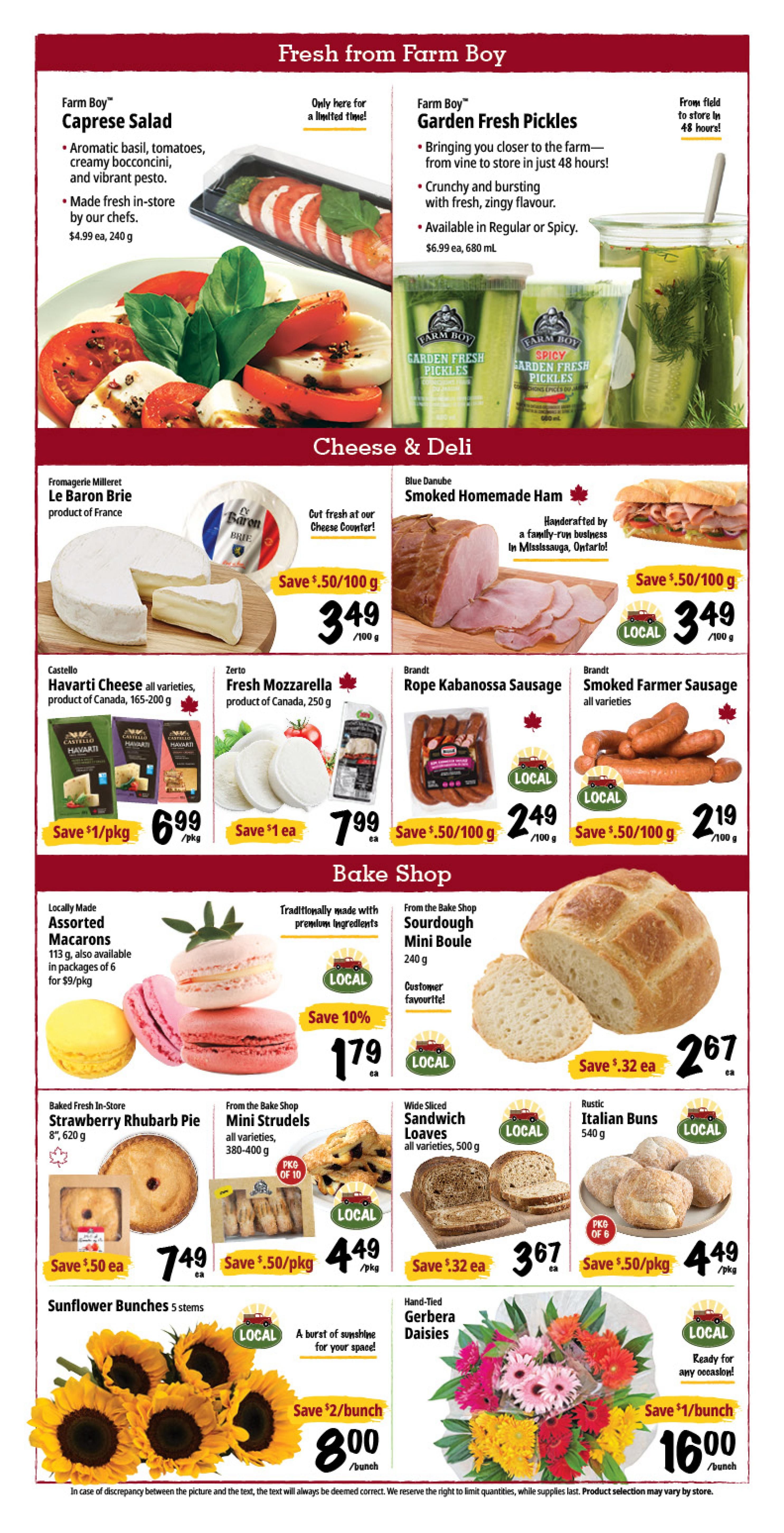 Farm Boy Flyer August 13 to 19