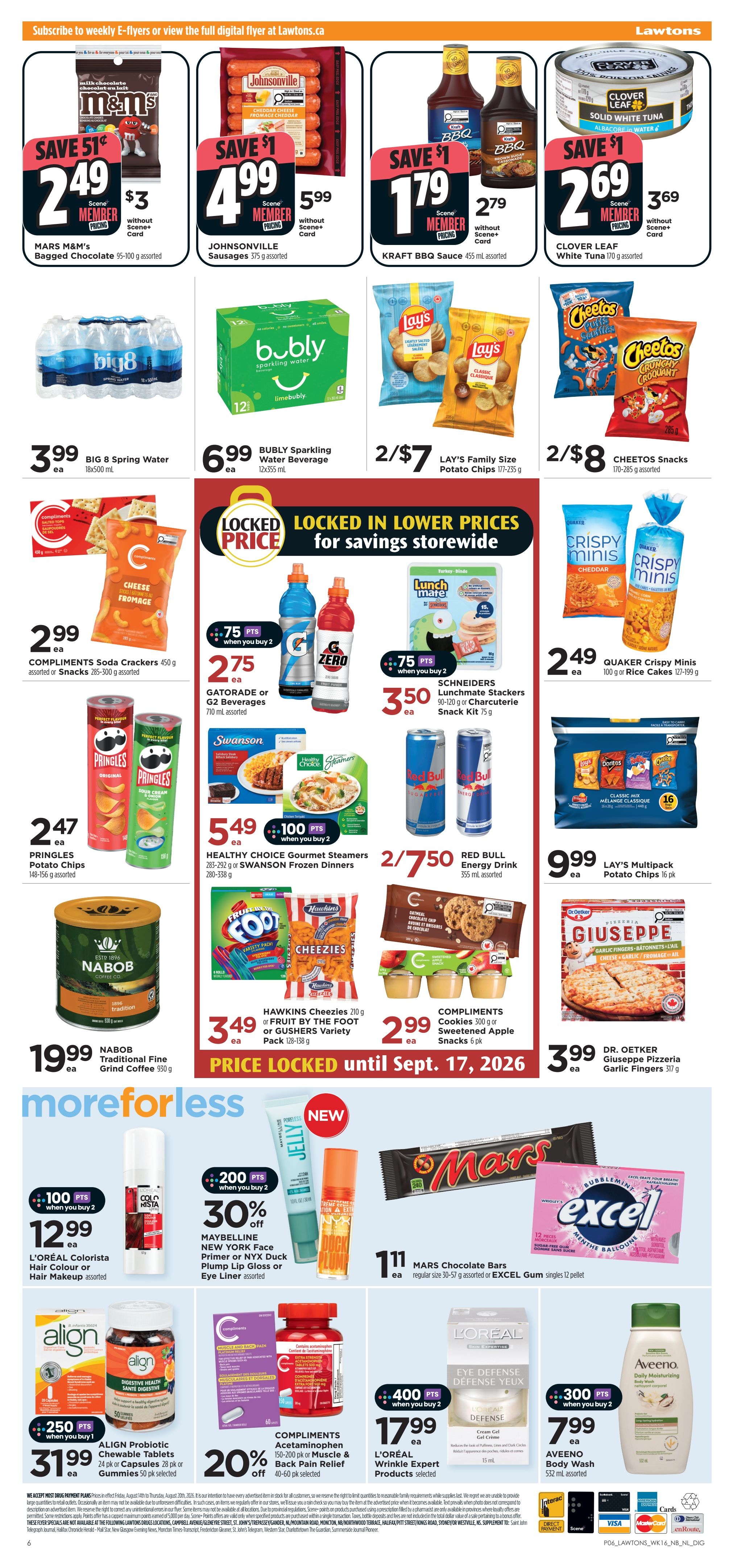 Lawtons Drugs (NB, NL) Flyer August 14 to 20